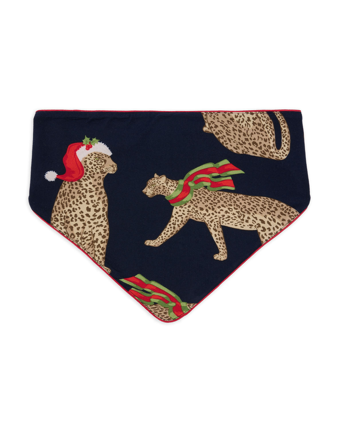Pets Christmas Leopard Print Neckerchief