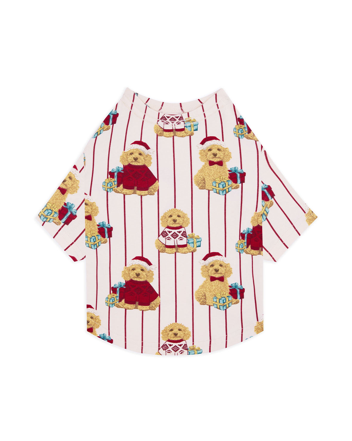 Pets Organic Cotton Chip the Christmas Cockapoo Dog Print Pyjama T-Shirt