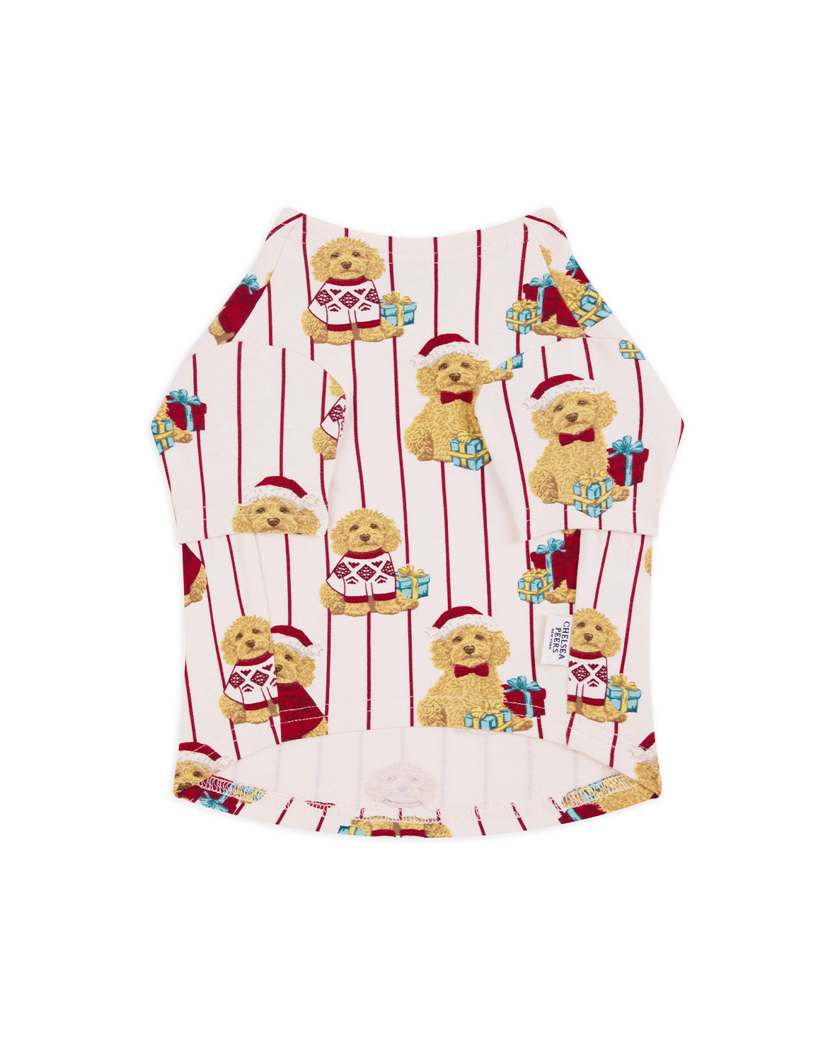 Pets Organic Cotton Chip the Christmas Cockapoo Dog Print Pyjama T-Shirt