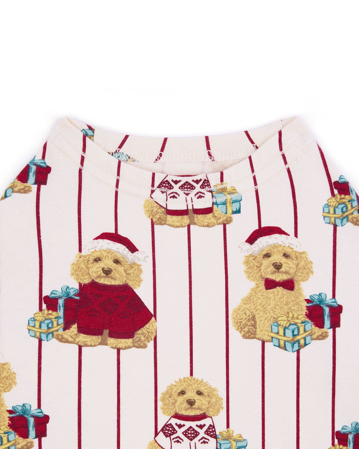 Pets Organic Cotton Chip the Christmas Cockapoo Dog Print Pyjama T-Shirt