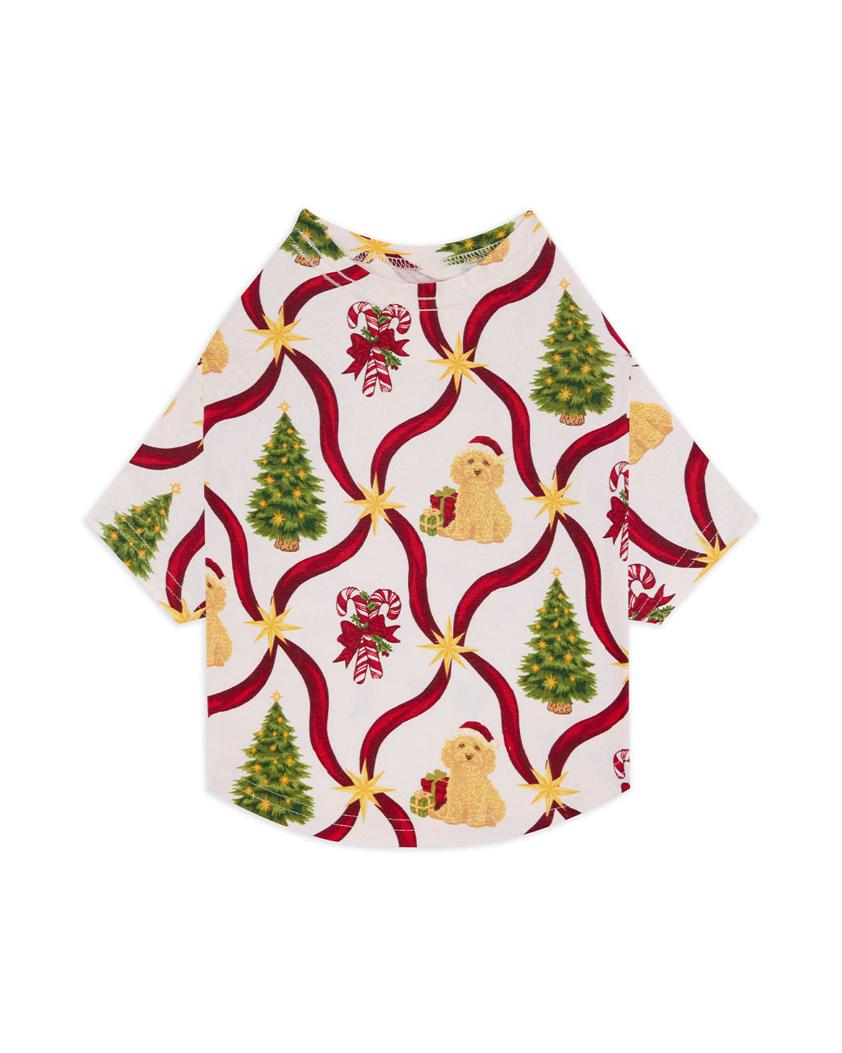 Pets Organic Cotton Christmas Tree & Dog Pyjama T-Shirt