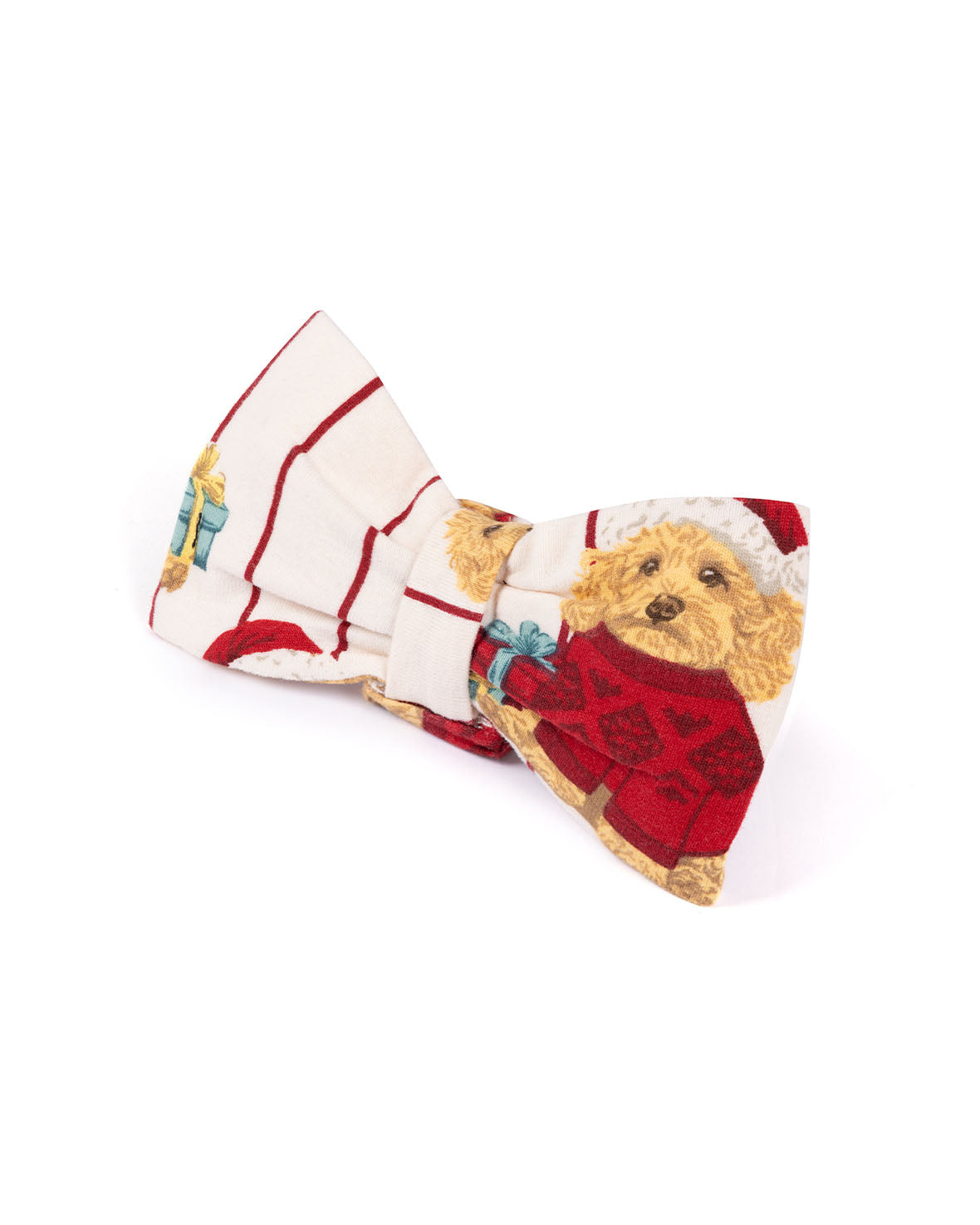 Pets Organic Cotton Chip the Christmas Cockapoo Dog Print Bow-Tie