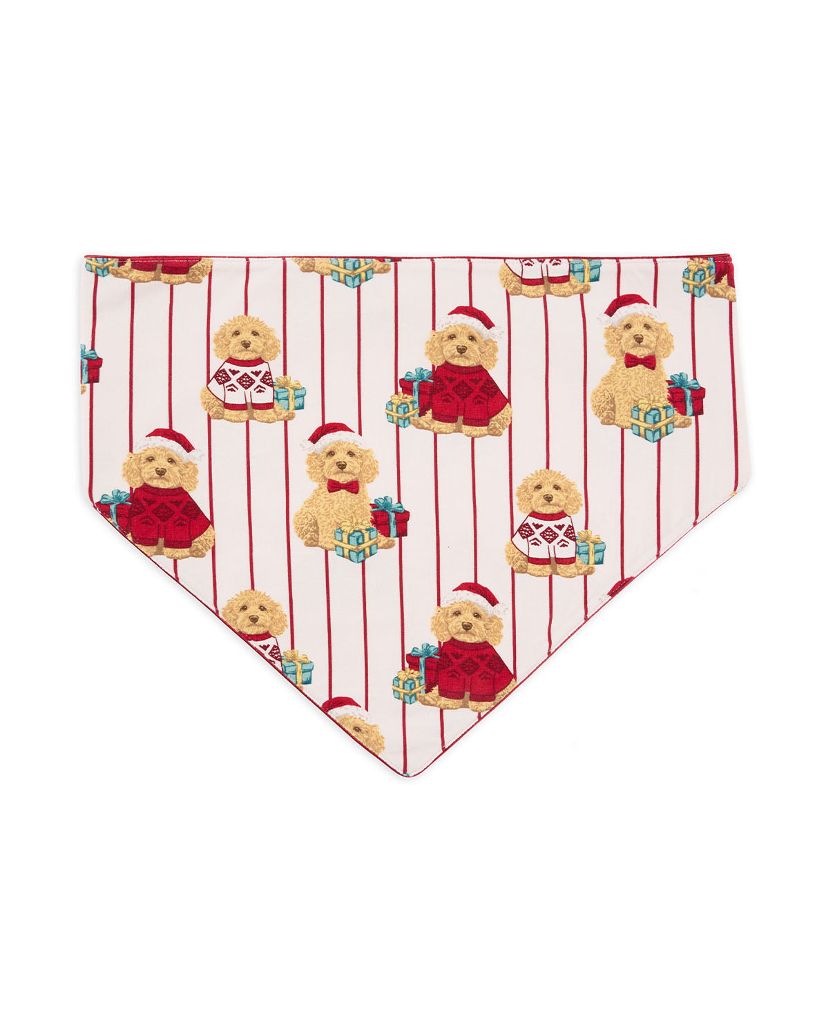 Pets Organic Cotton Chip the Christmas Cockapoo Dog Print Neckerchief