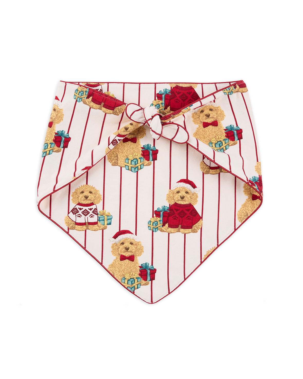 Pets Organic Cotton Chip the Christmas Cockapoo Dog Print Neckerchief