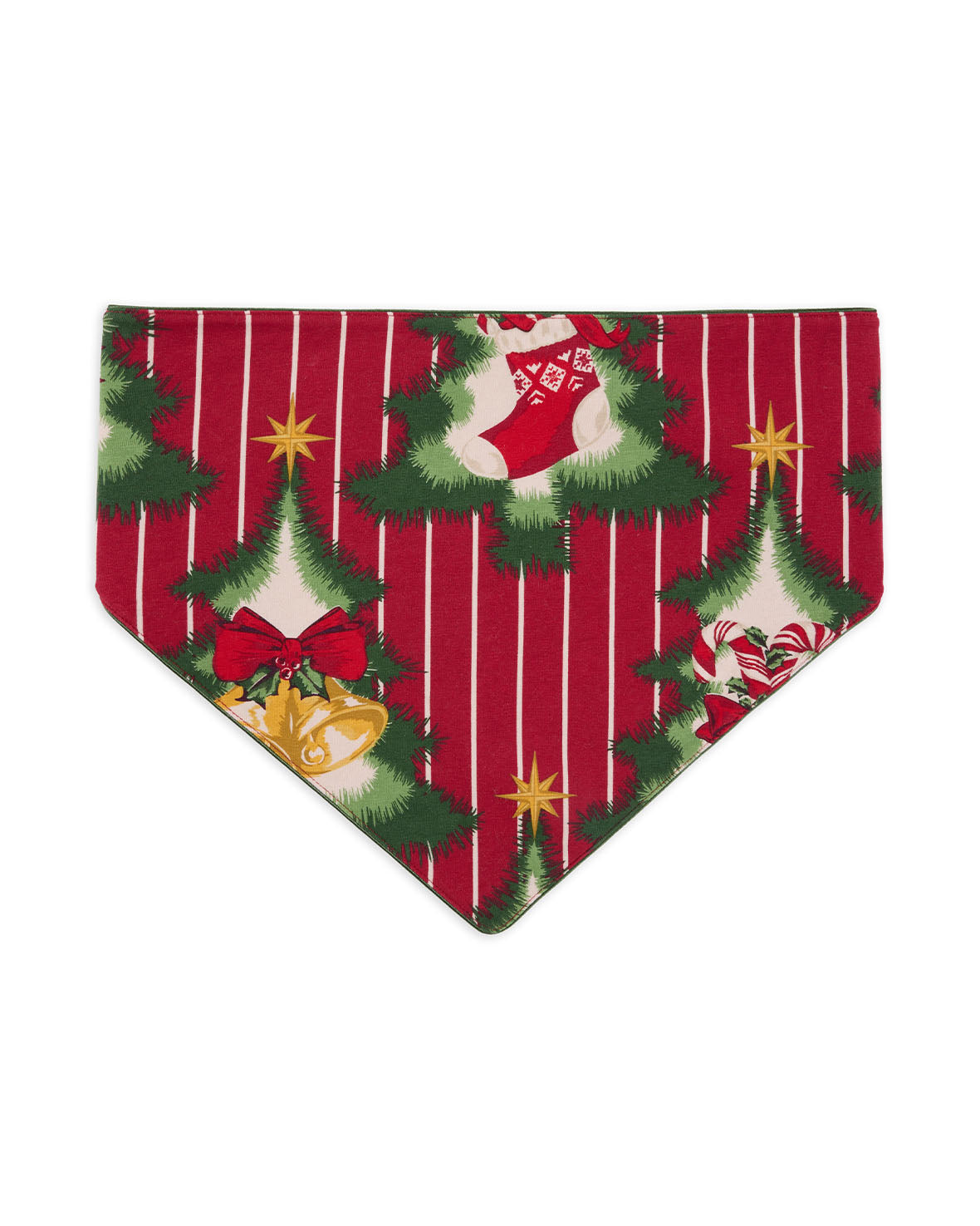Pets Organic Cotton Christmas Tree Stripe Neckerchief