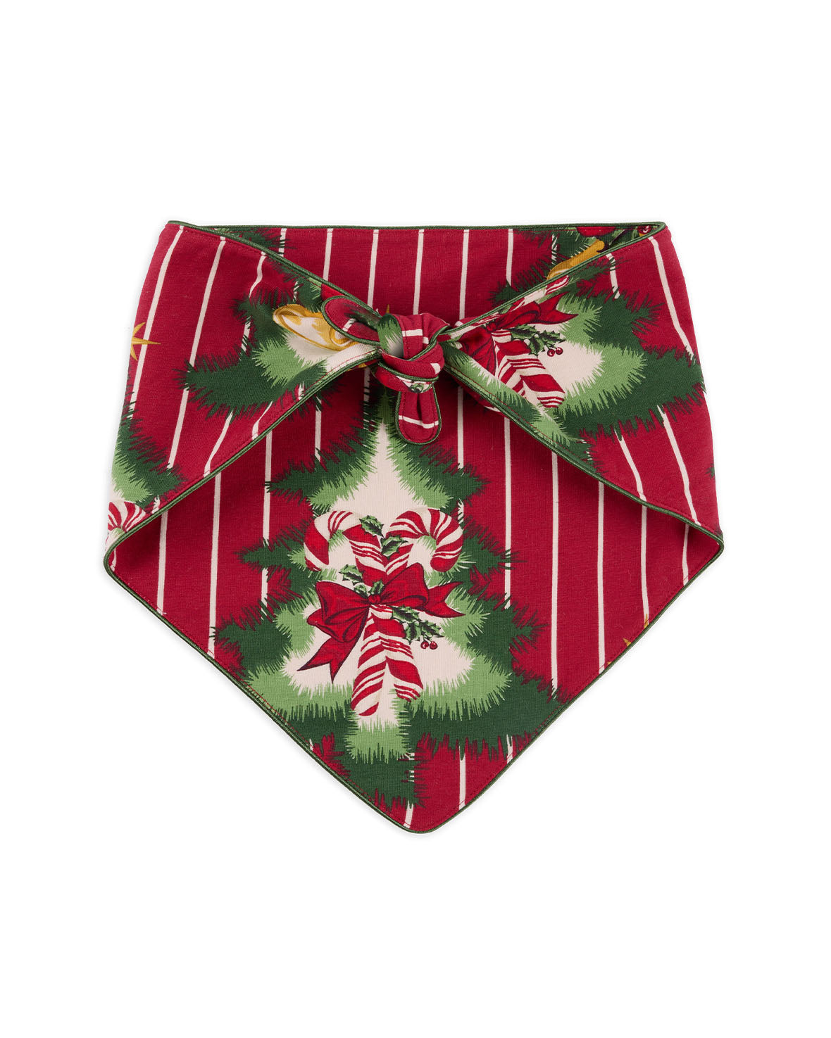 Pets Organic Cotton Christmas Tree Stripe Neckerchief