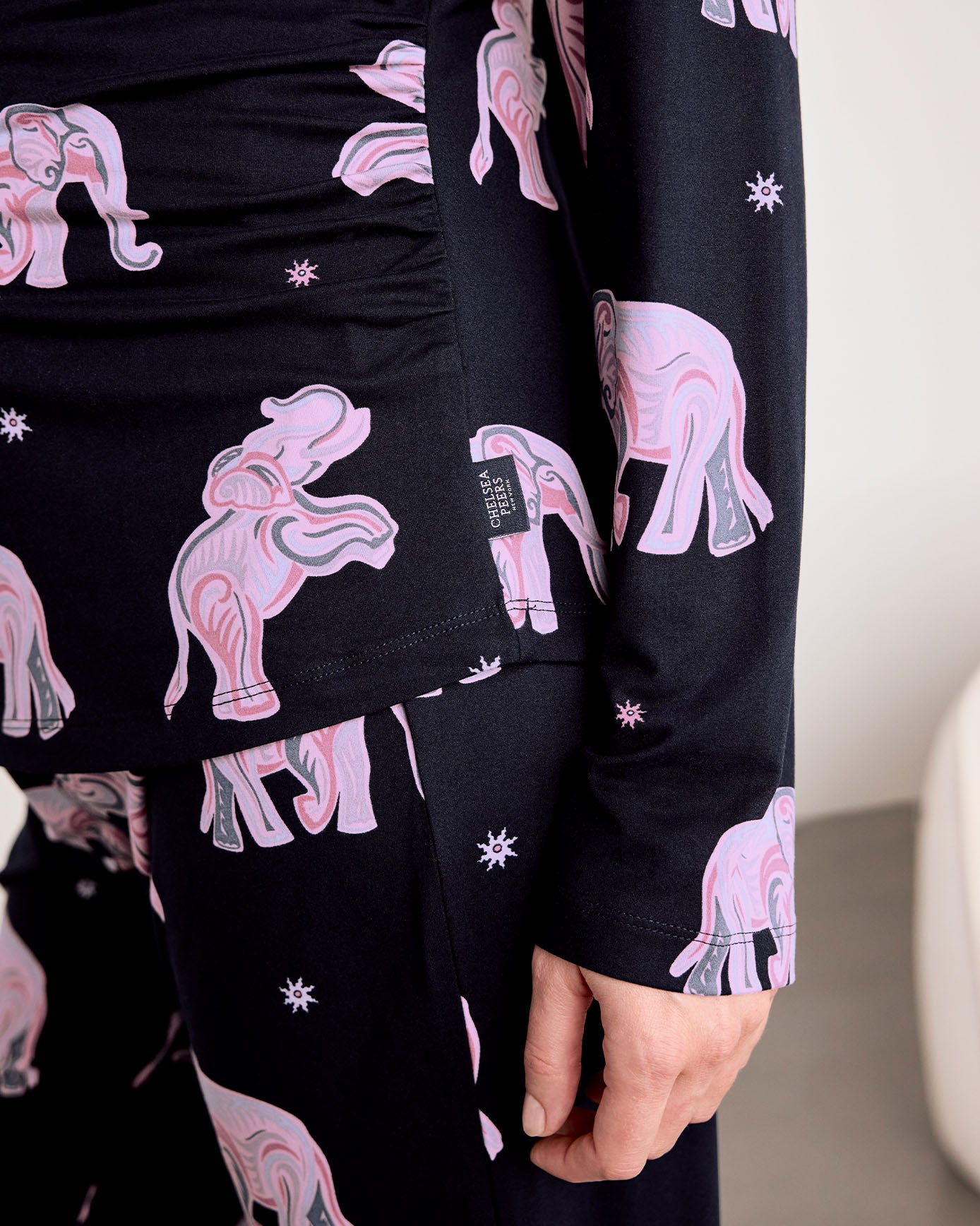 Maternity Elephant Dreamscape Print Long Pyjama Set