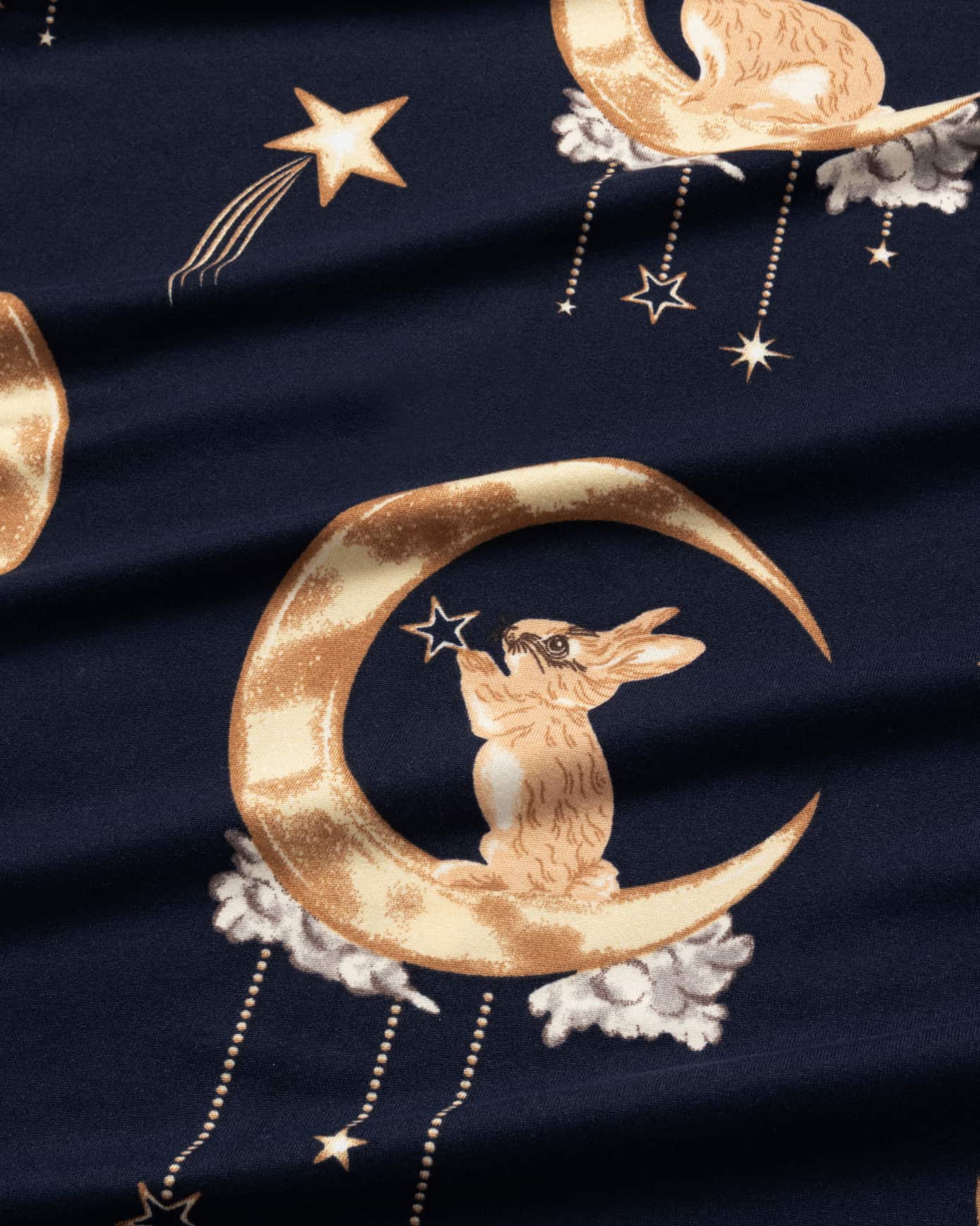 Tall Lunar Bunny Print Crew Neck Long Pyjama Set