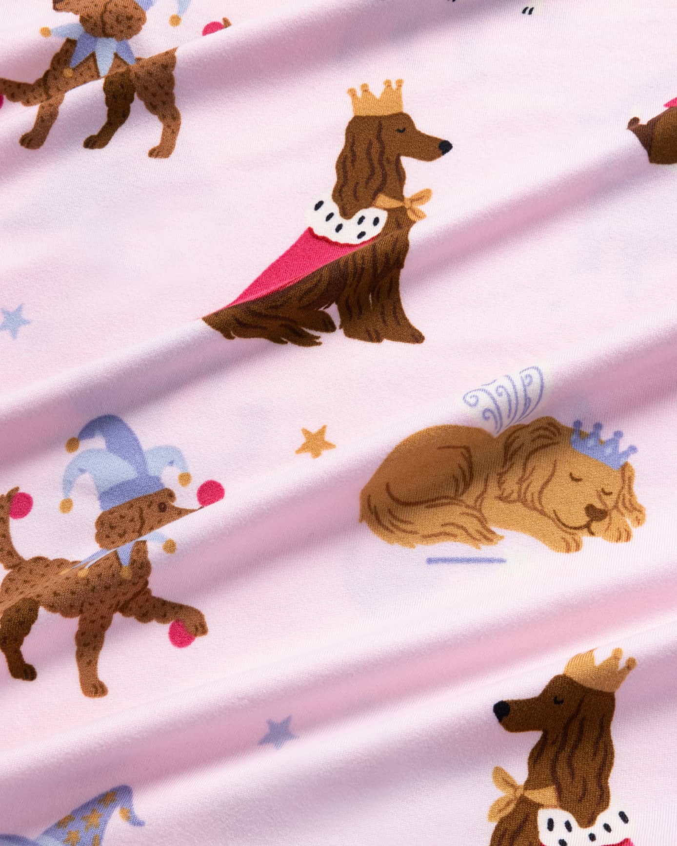 Tall Fairytale Dogs Print Long Pyjama Set