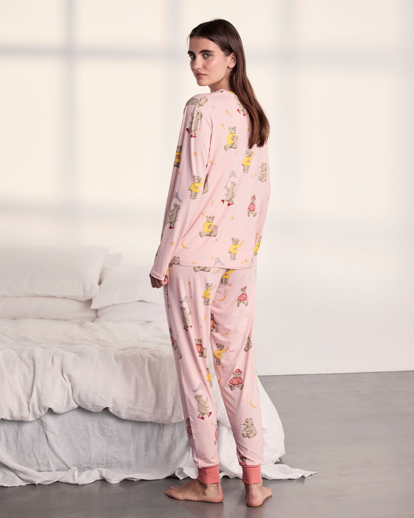 Celestial Bear Print Long Pyjama Set