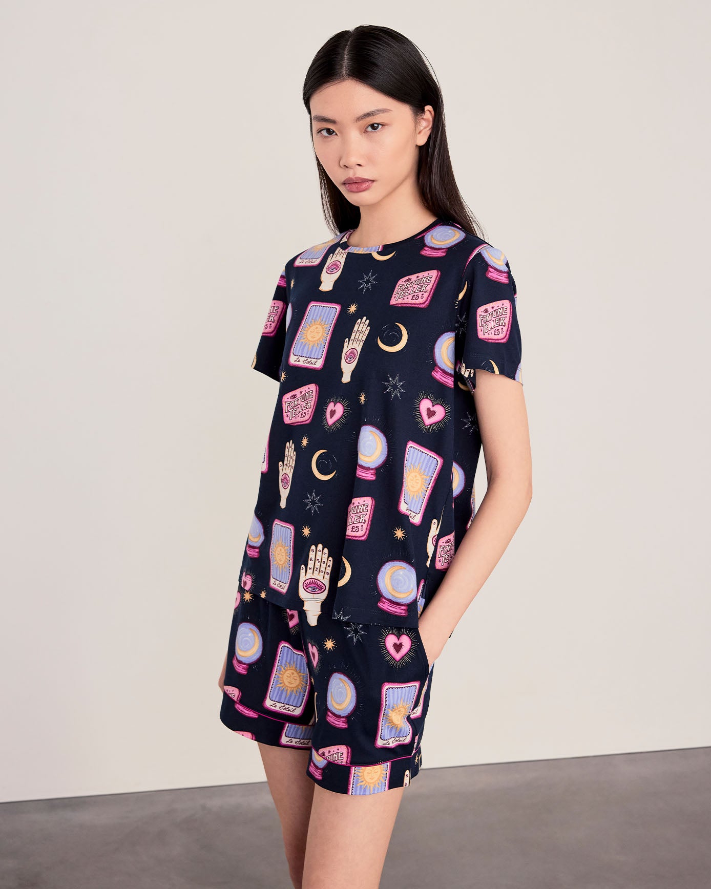 Halloween Fortune Teller Print Short Pyjama Set