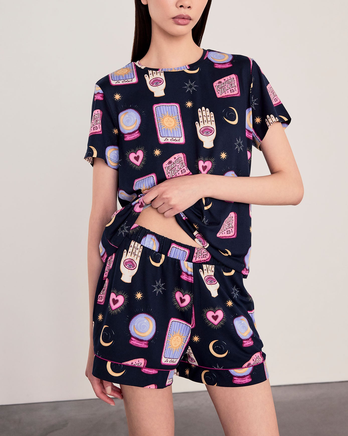 Halloween Fortune Teller Print Short Pyjama Set