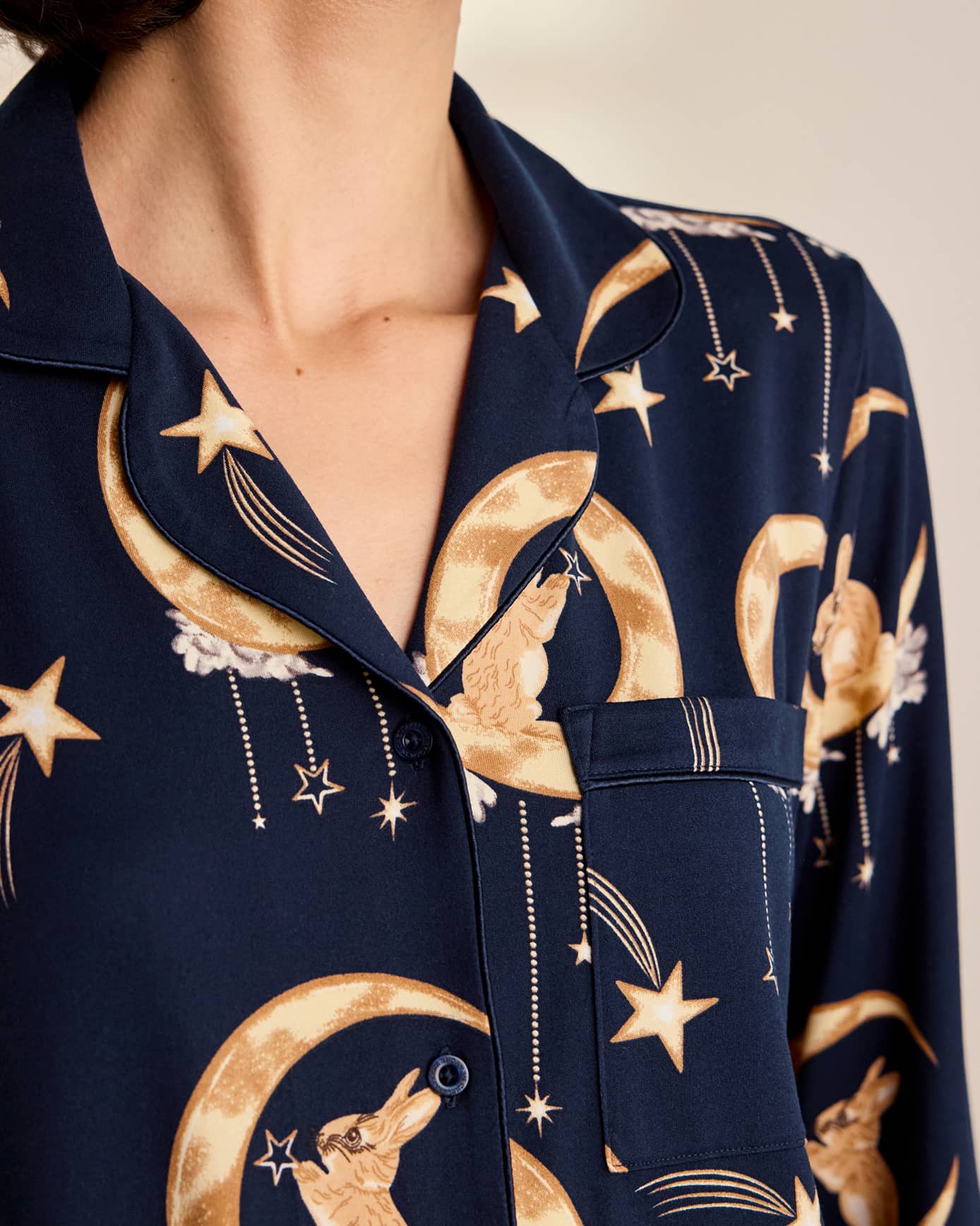 Lunar Bunny Print Long Pyjama Set
