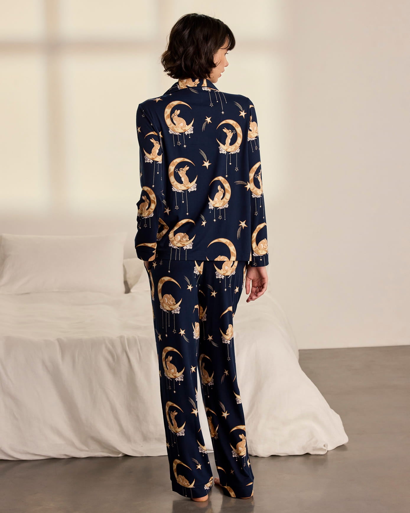 Lunar Bunny Print Long Pyjama Set