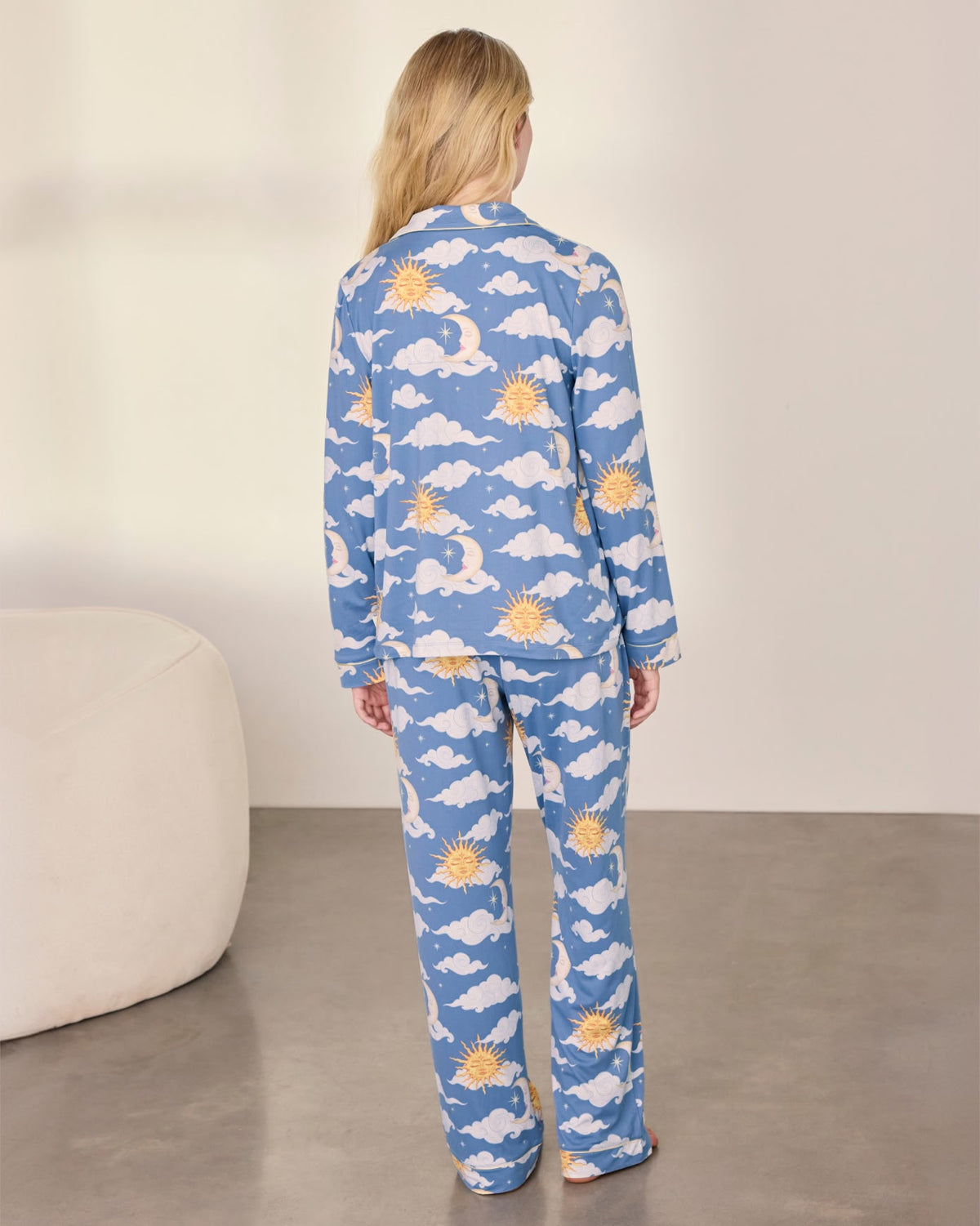 Dreamy Skies Print Long Pyjama Set
