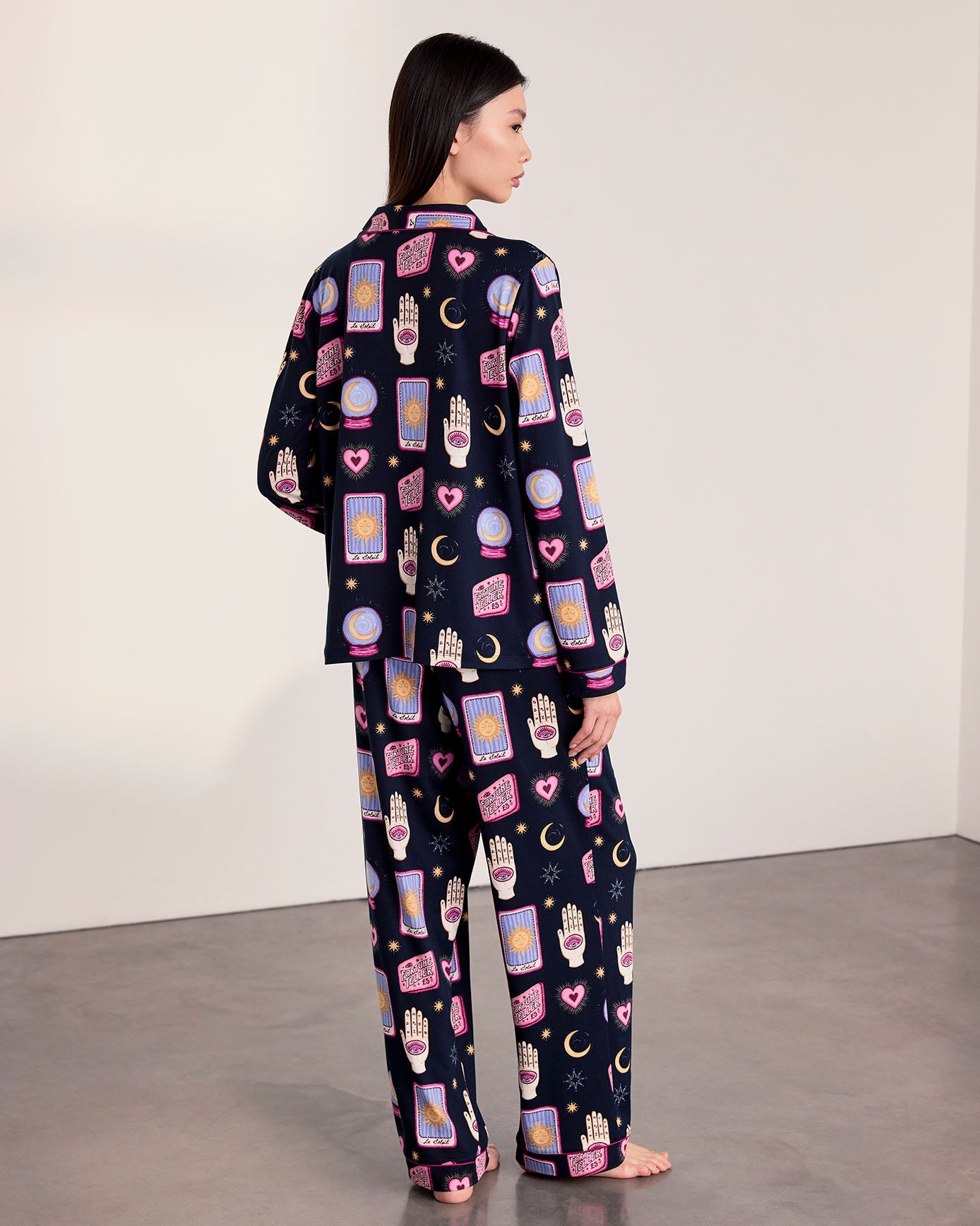 Halloween Fortune Teller Print Long Pyjama Set