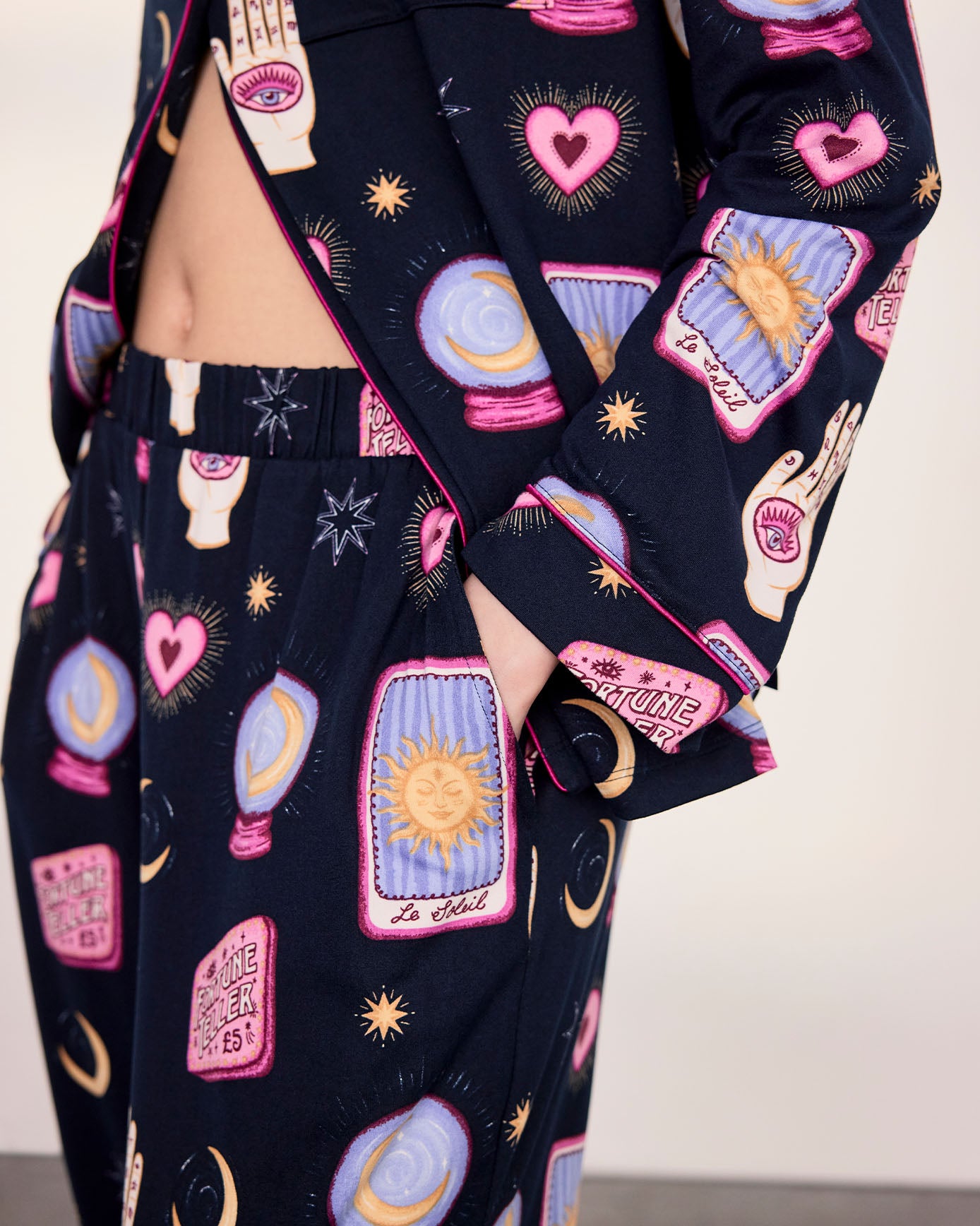 Halloween Fortune Teller Print Long Pyjama Set