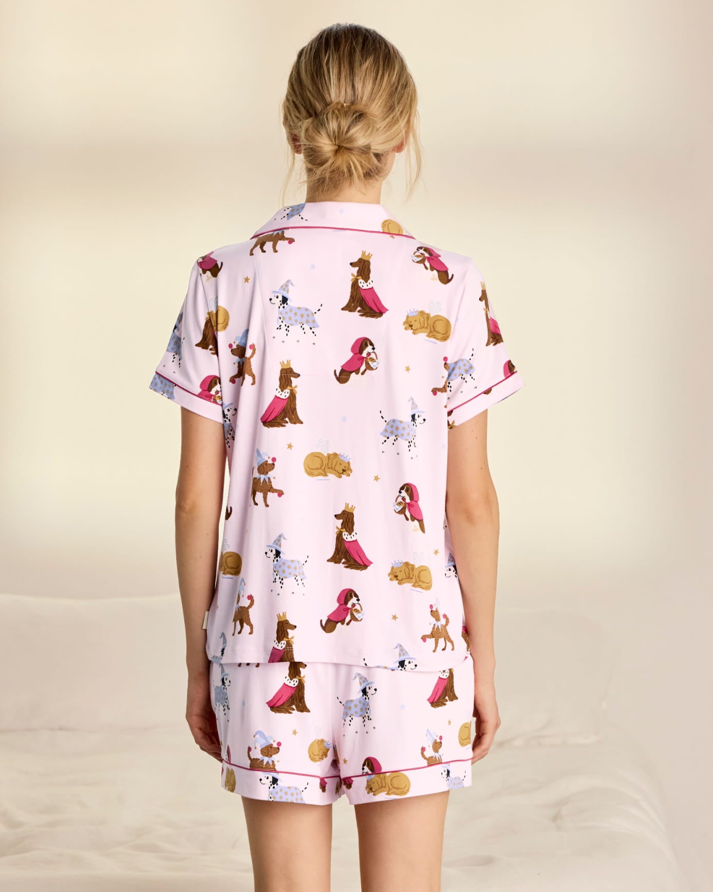 Fairytale Dogs Print Short Pyjama Set
