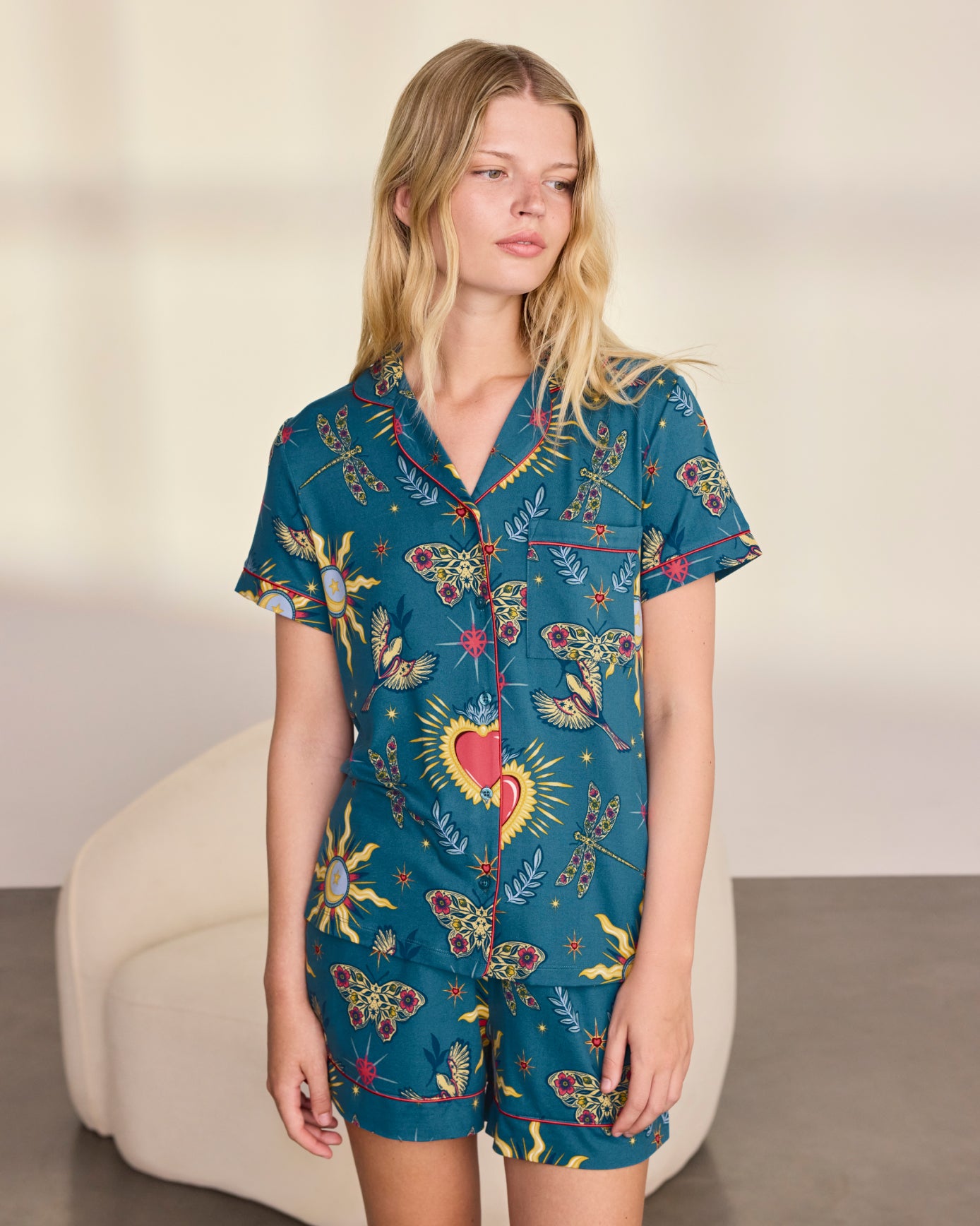 Enchanted Glade Print Short Pyjama Set