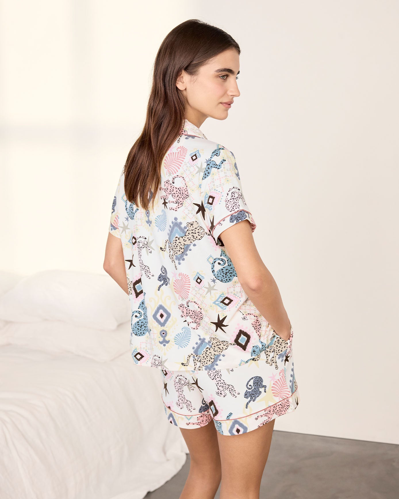 Bohemian Leopard Print Short Pyjama Set