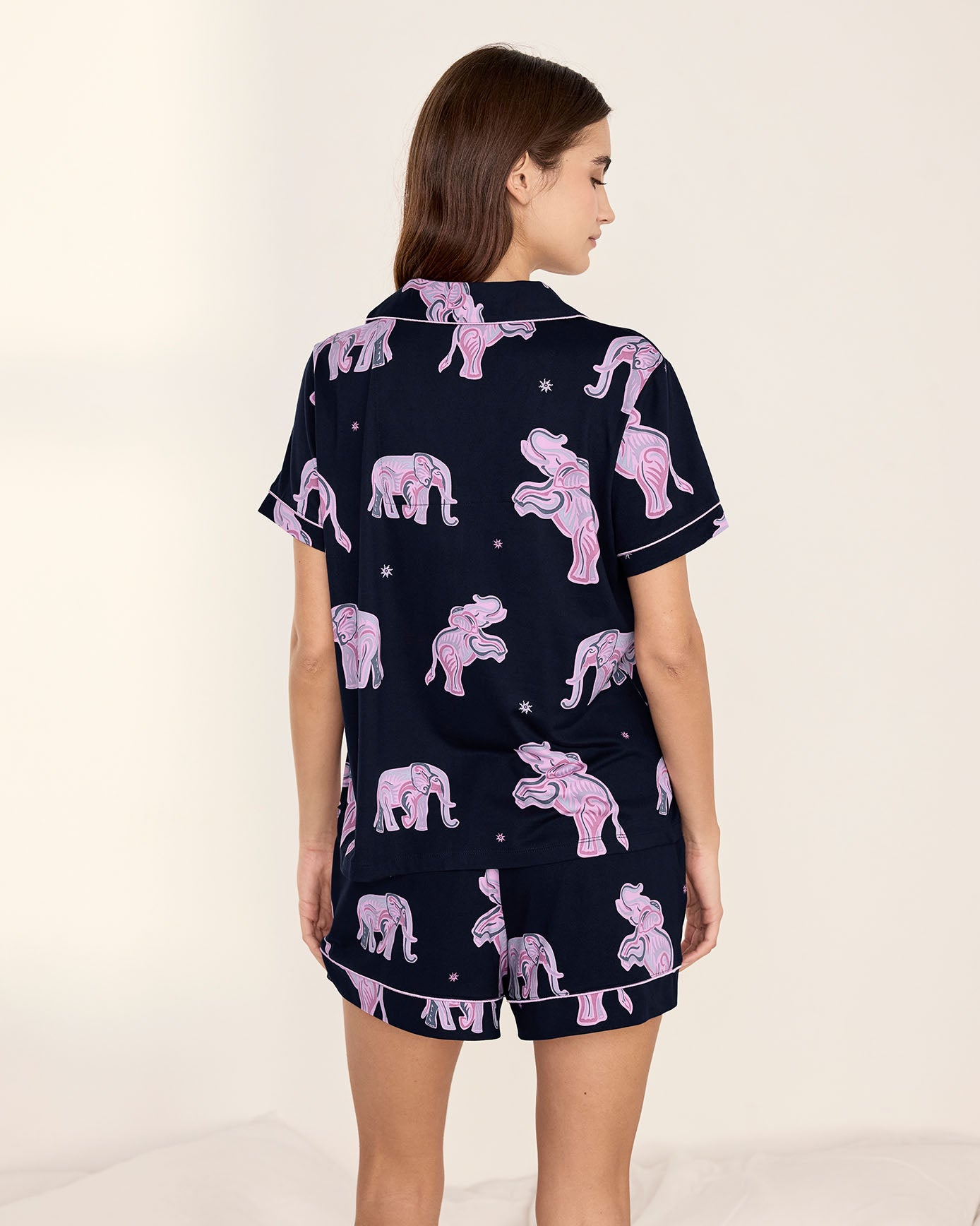Elephant Dreamscape Print Short Pyjama Set