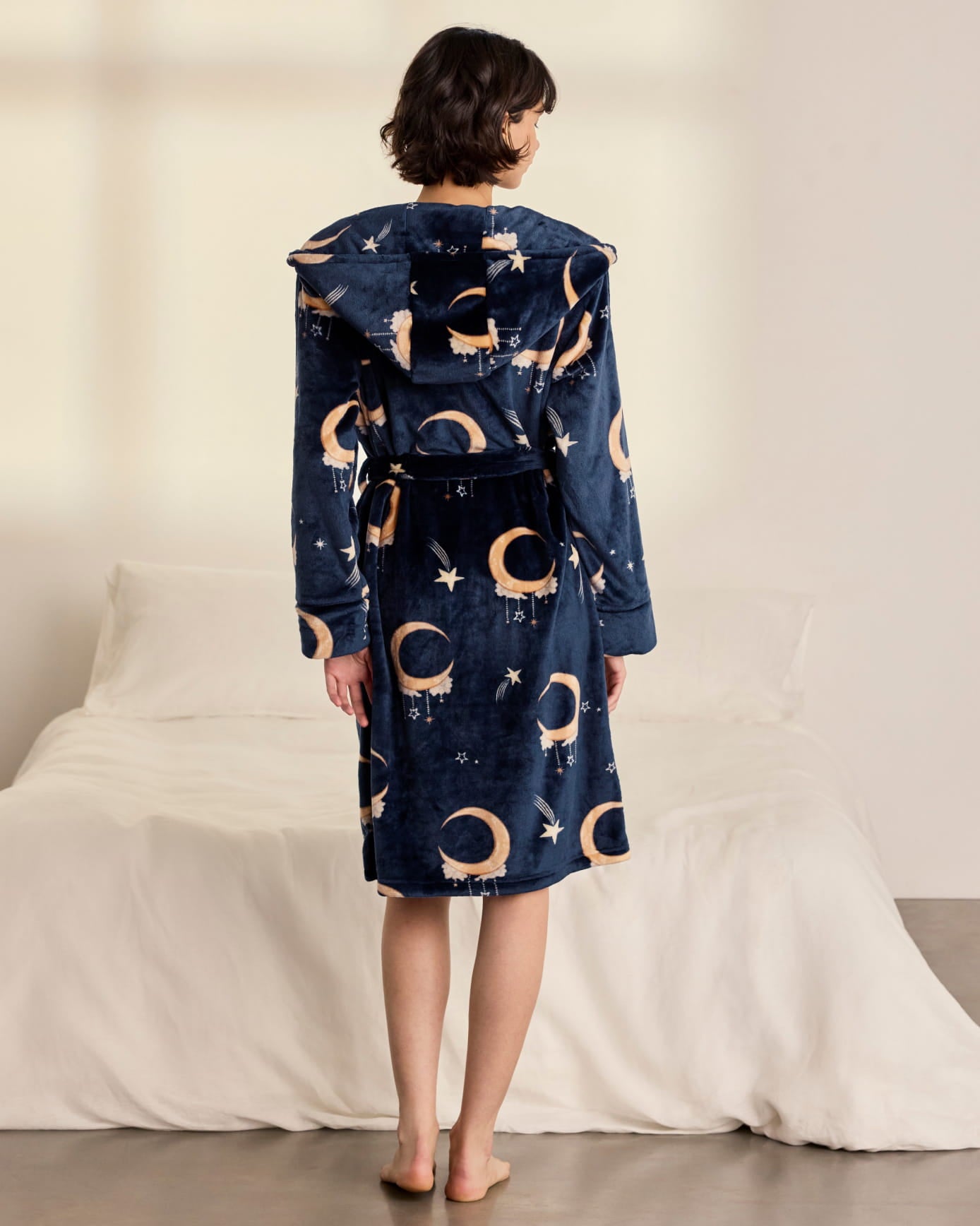 Fleece Lunar Print Dressing Gown