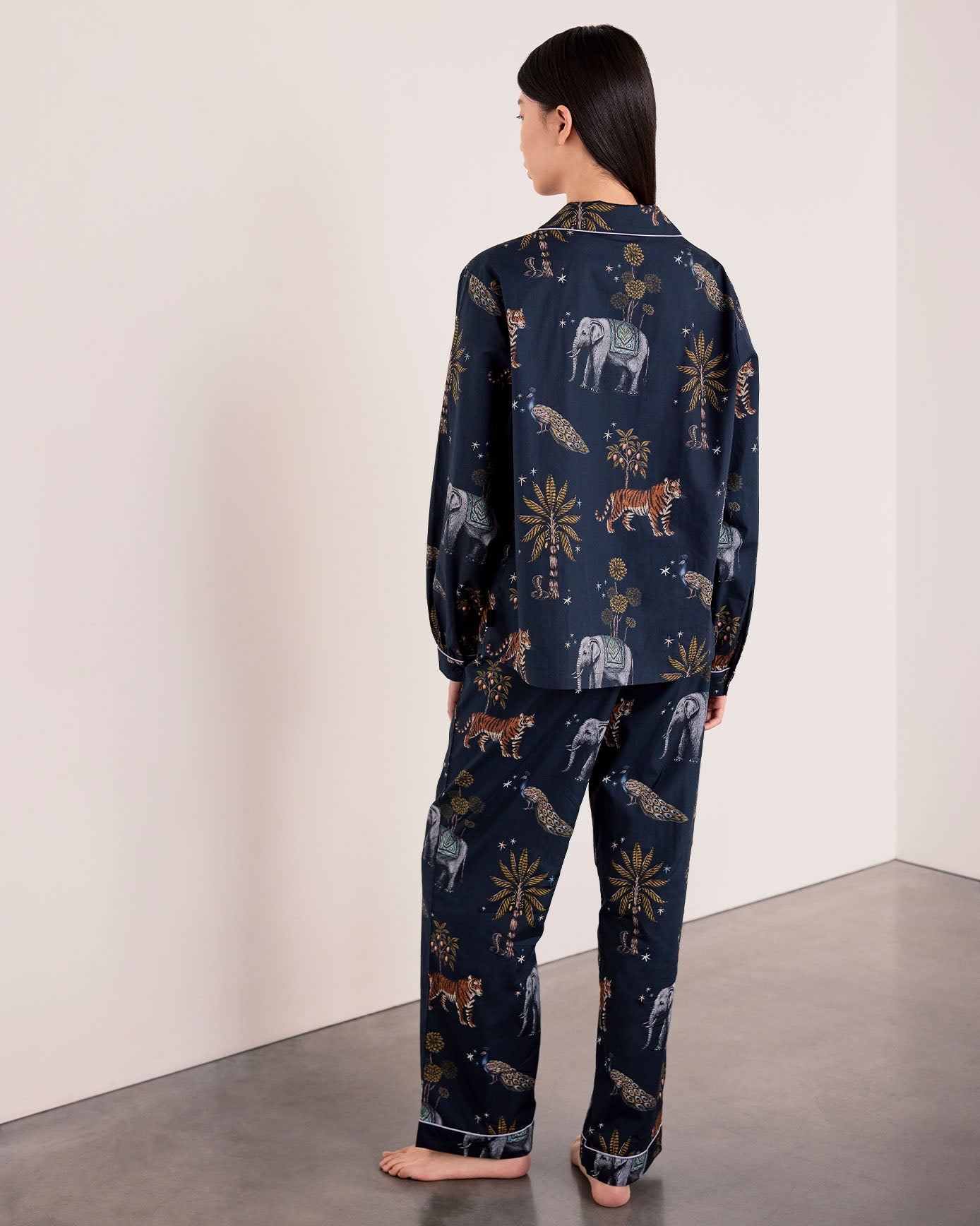Organic Cotton Twilight Safari Print Long Pyjama Set