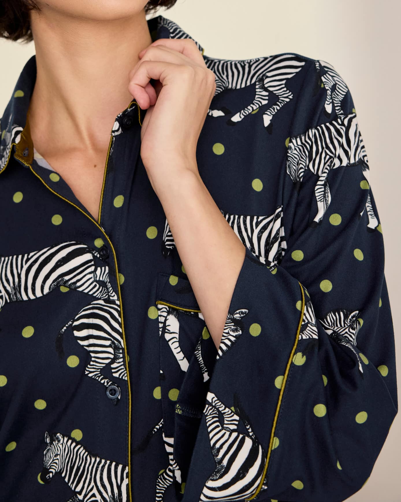 Polka Dot Zebra Print Nightshirt