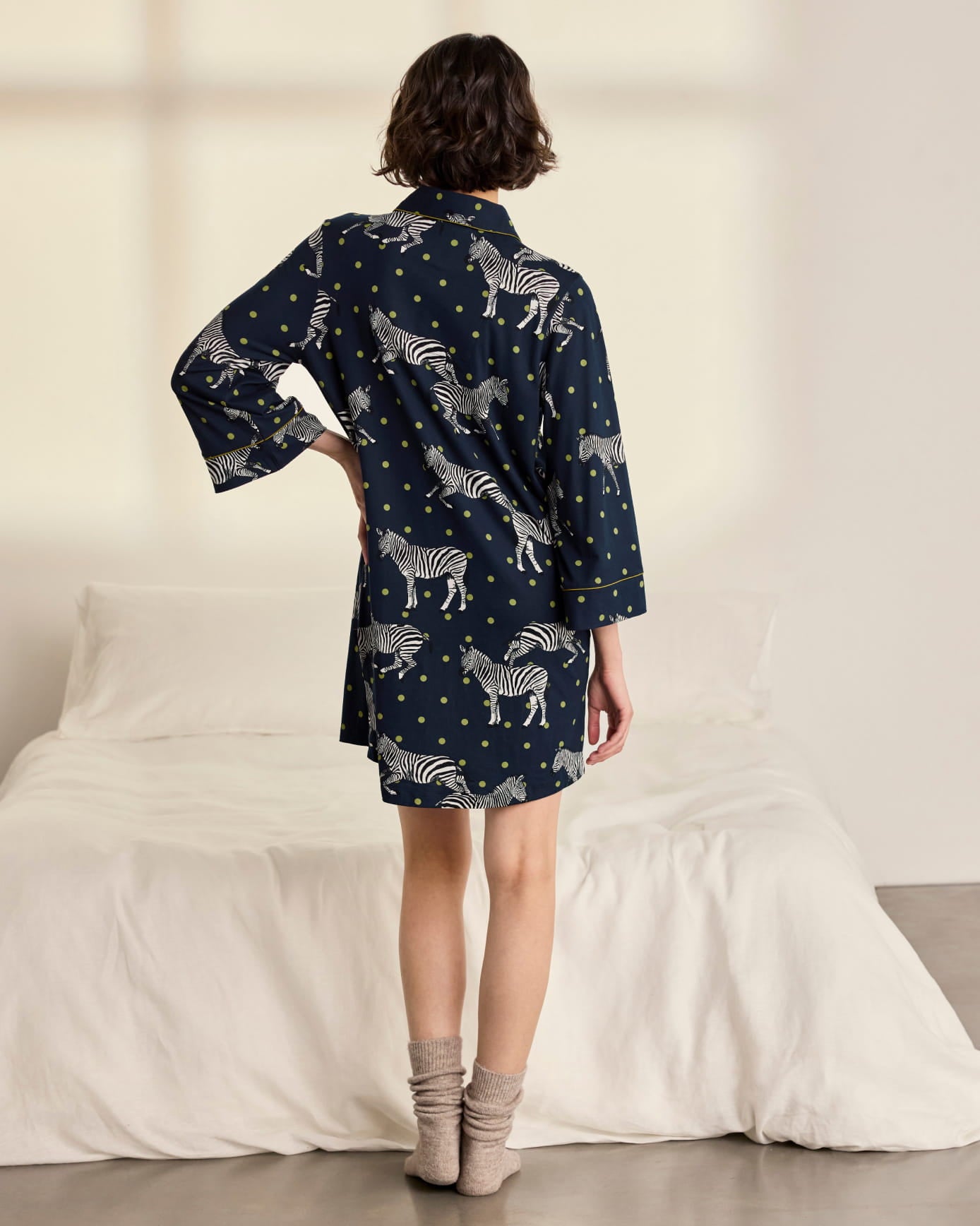 Polka Dot Zebra Print Nightshirt