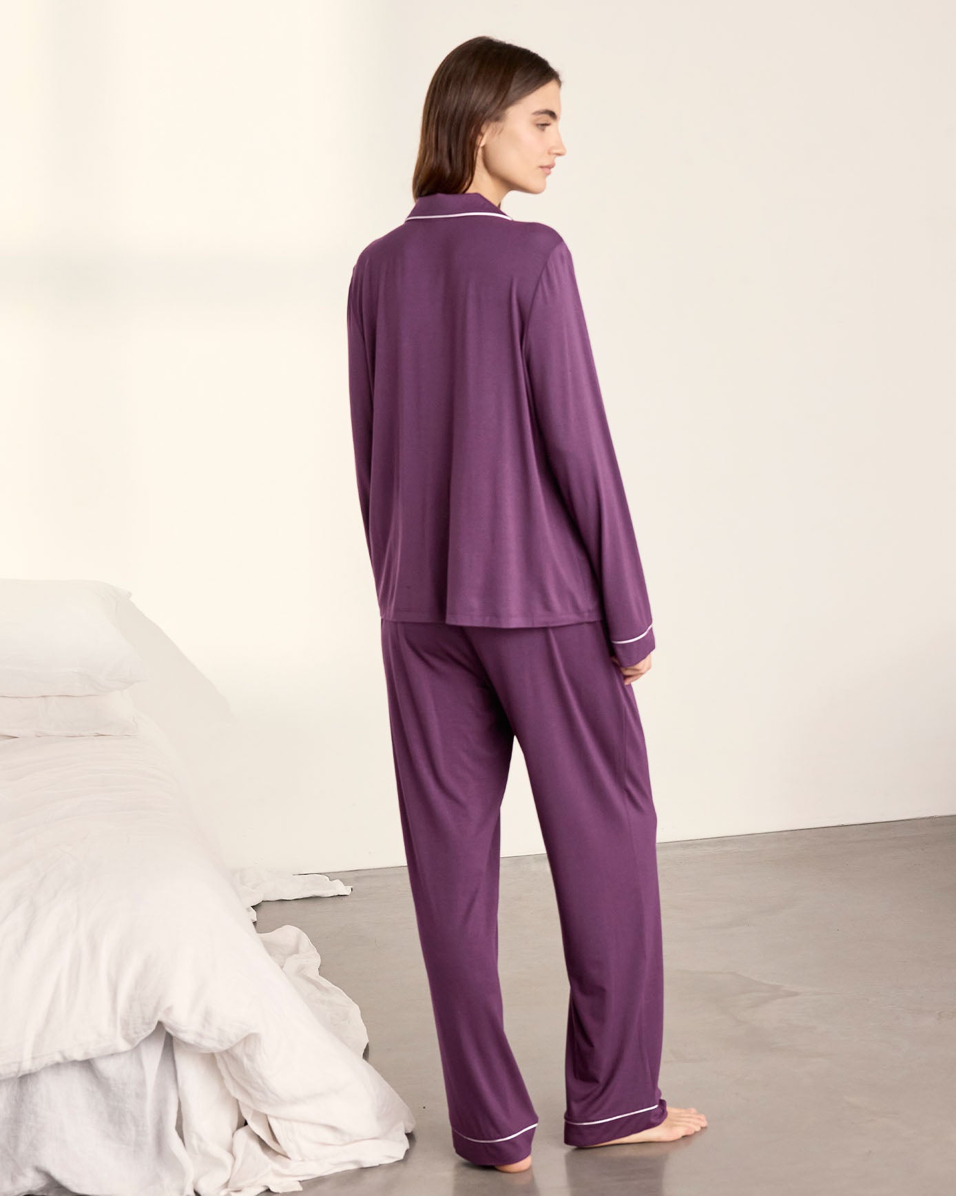 TENCEL™ Modal Long Pyjama Set - Plum