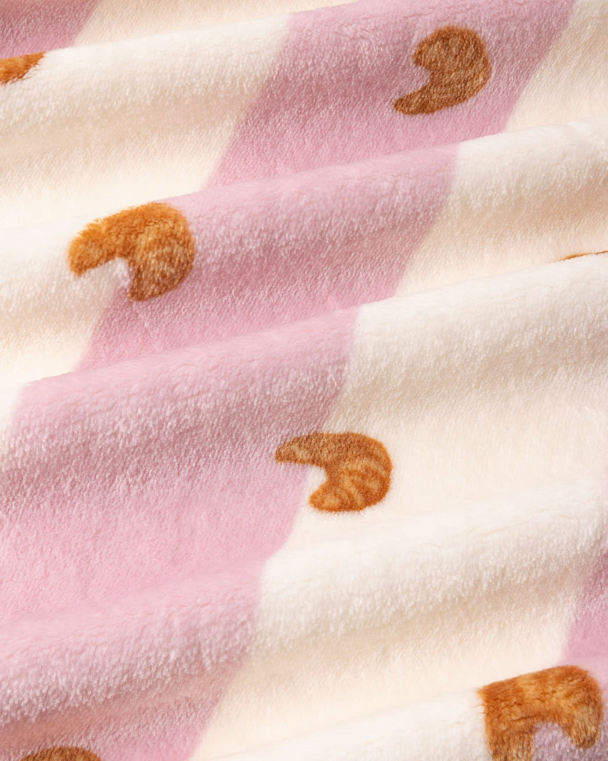 Fleece Croissant Stripe Dressing Gown