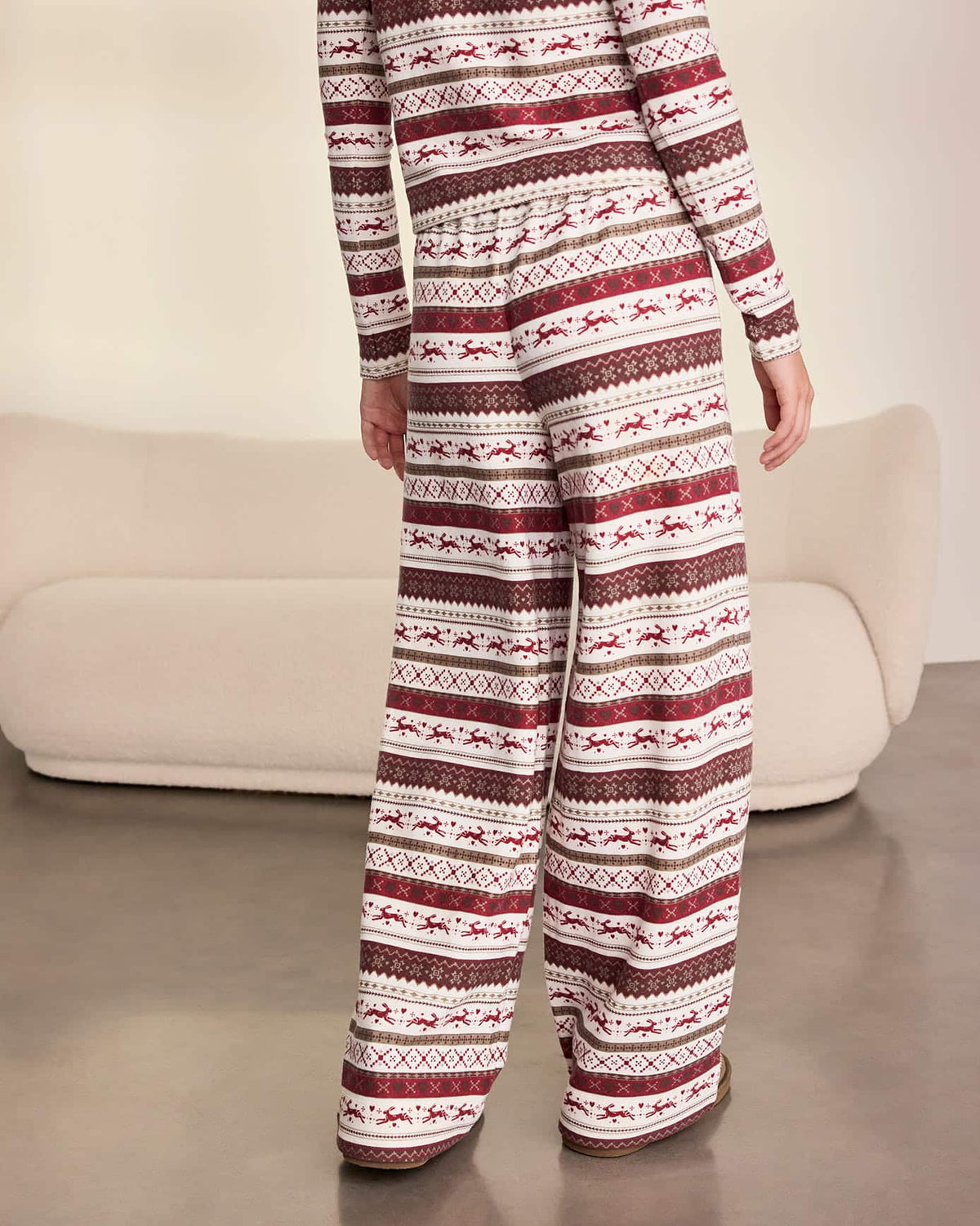Nordic Hare Print Relaxed Joggers