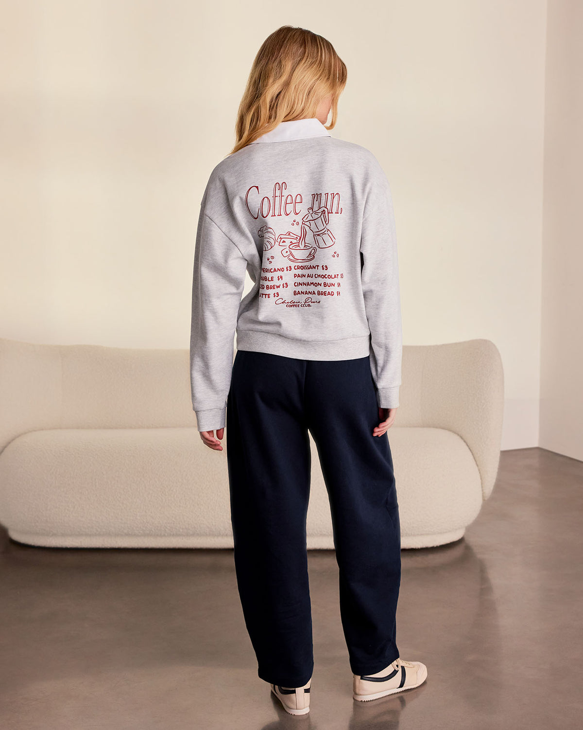 Organic Cotton Coffee Run Print Sweatshirt