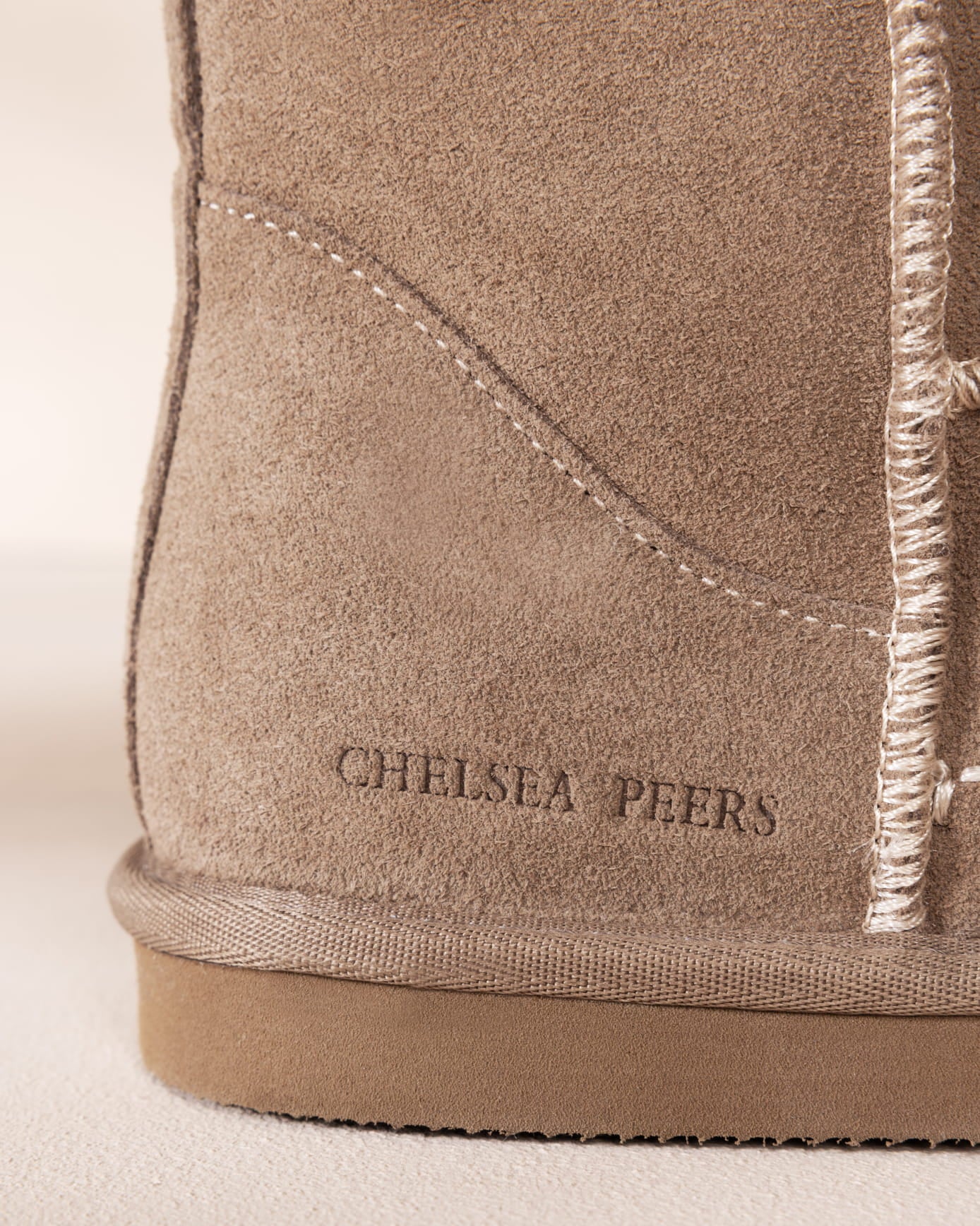 Suede Cowhide Mini Boot - Camel