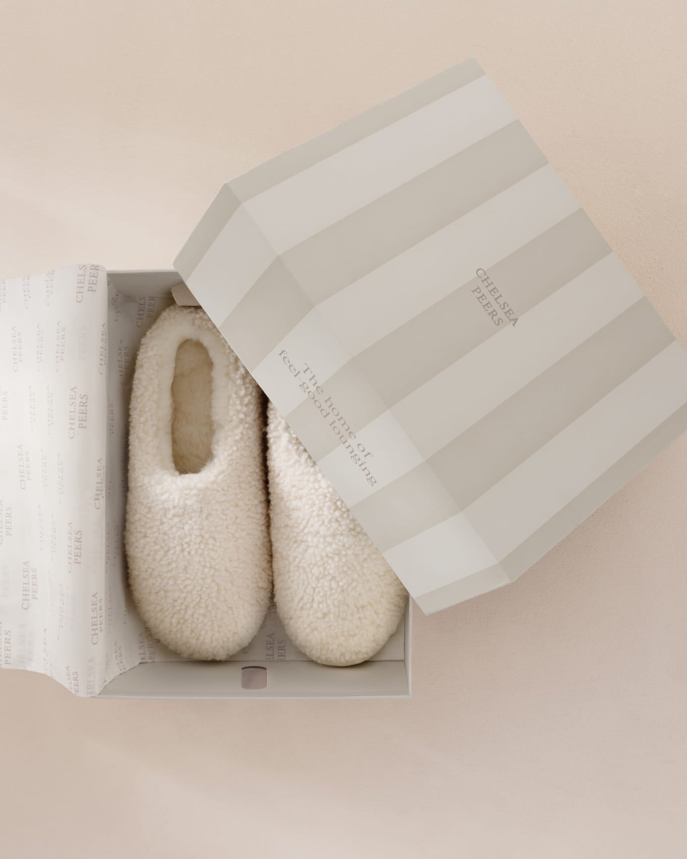 Sheepskin Borg Mule Slippers - Cream