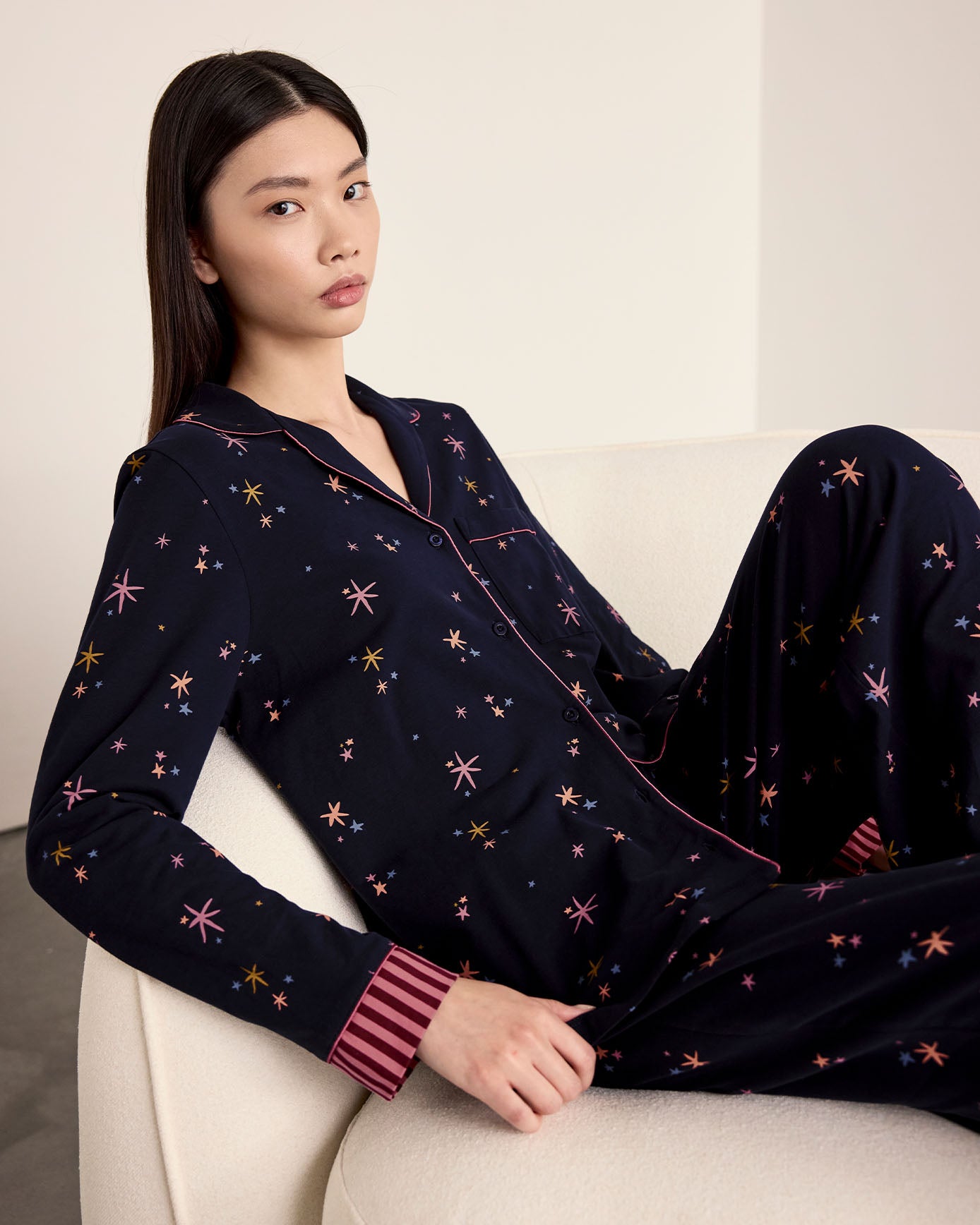 Organic Cotton Starlight Print Long Pyjama Set