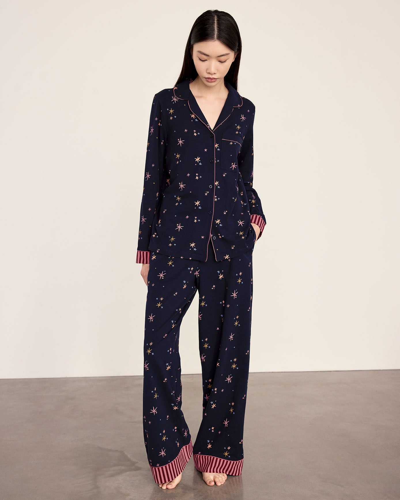 Organic Cotton Starlight Print Long Pyjama Set
