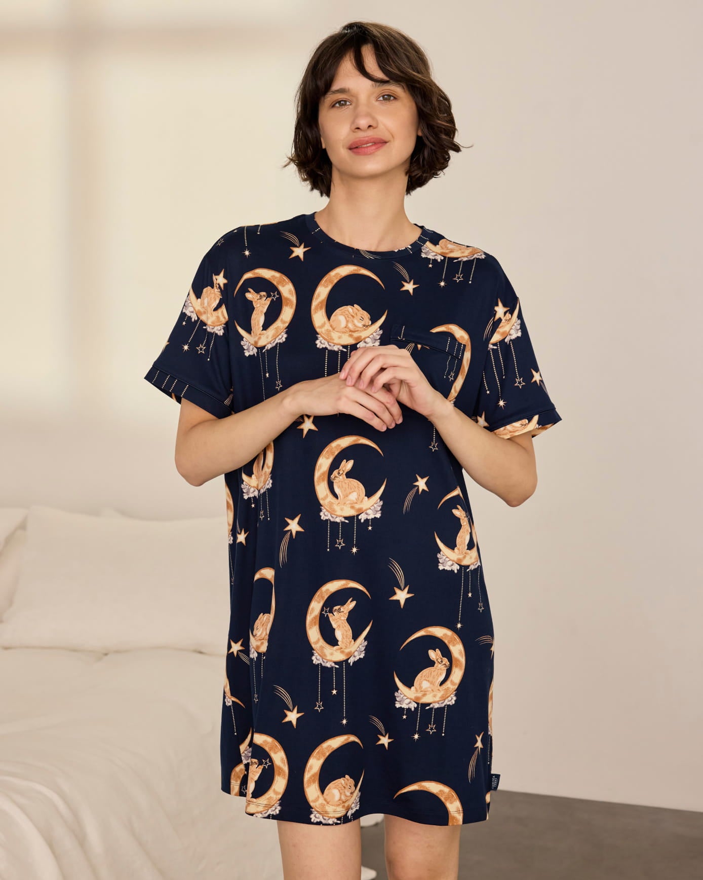 Lunar Bunny Print Nightshirt