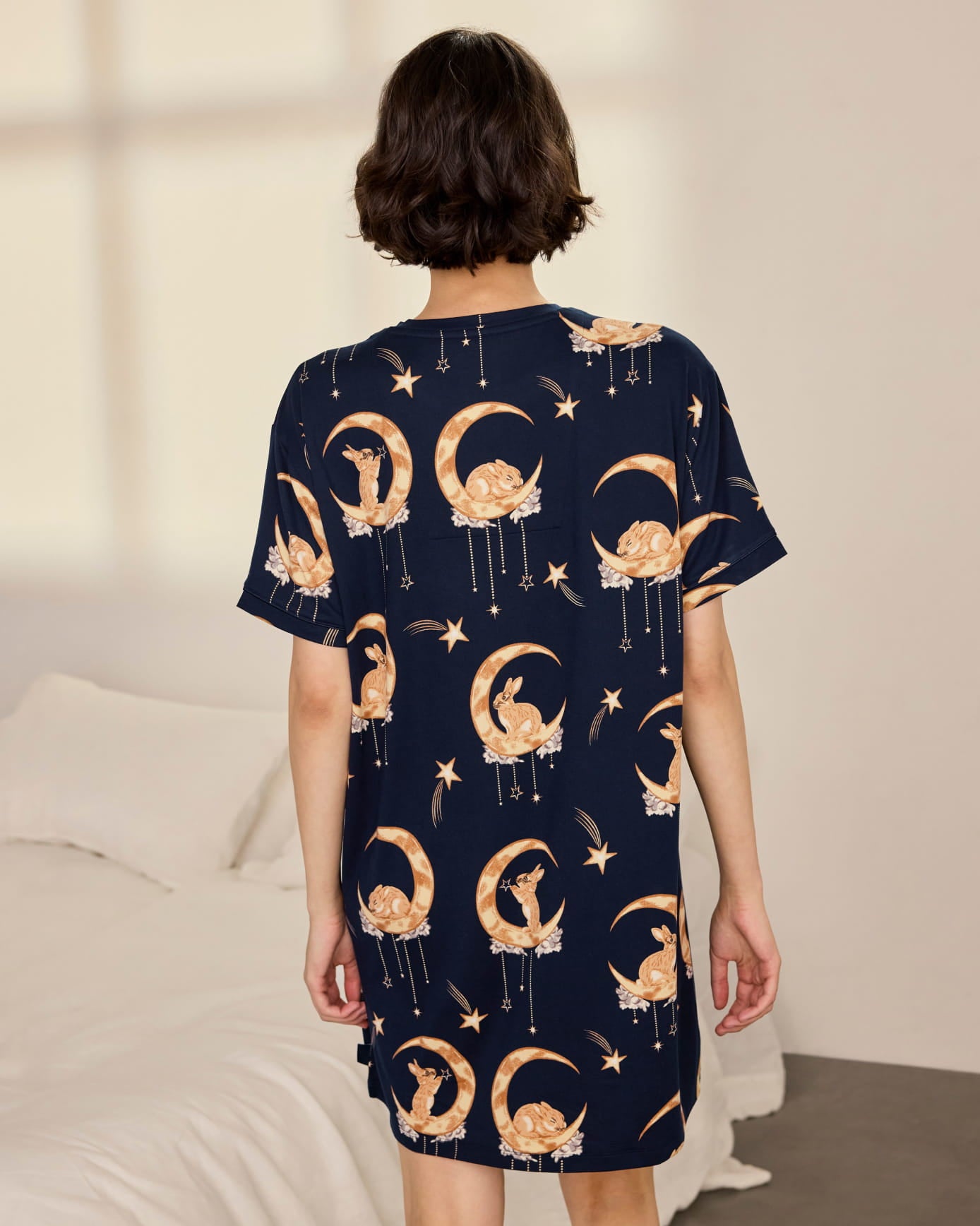Lunar Bunny Print Nightshirt