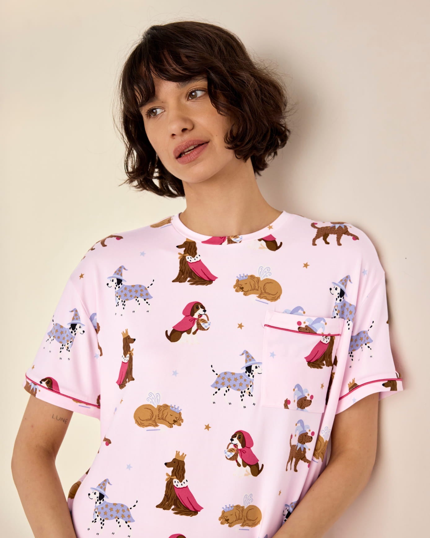 Fairytale Dogs Print Nightshirt