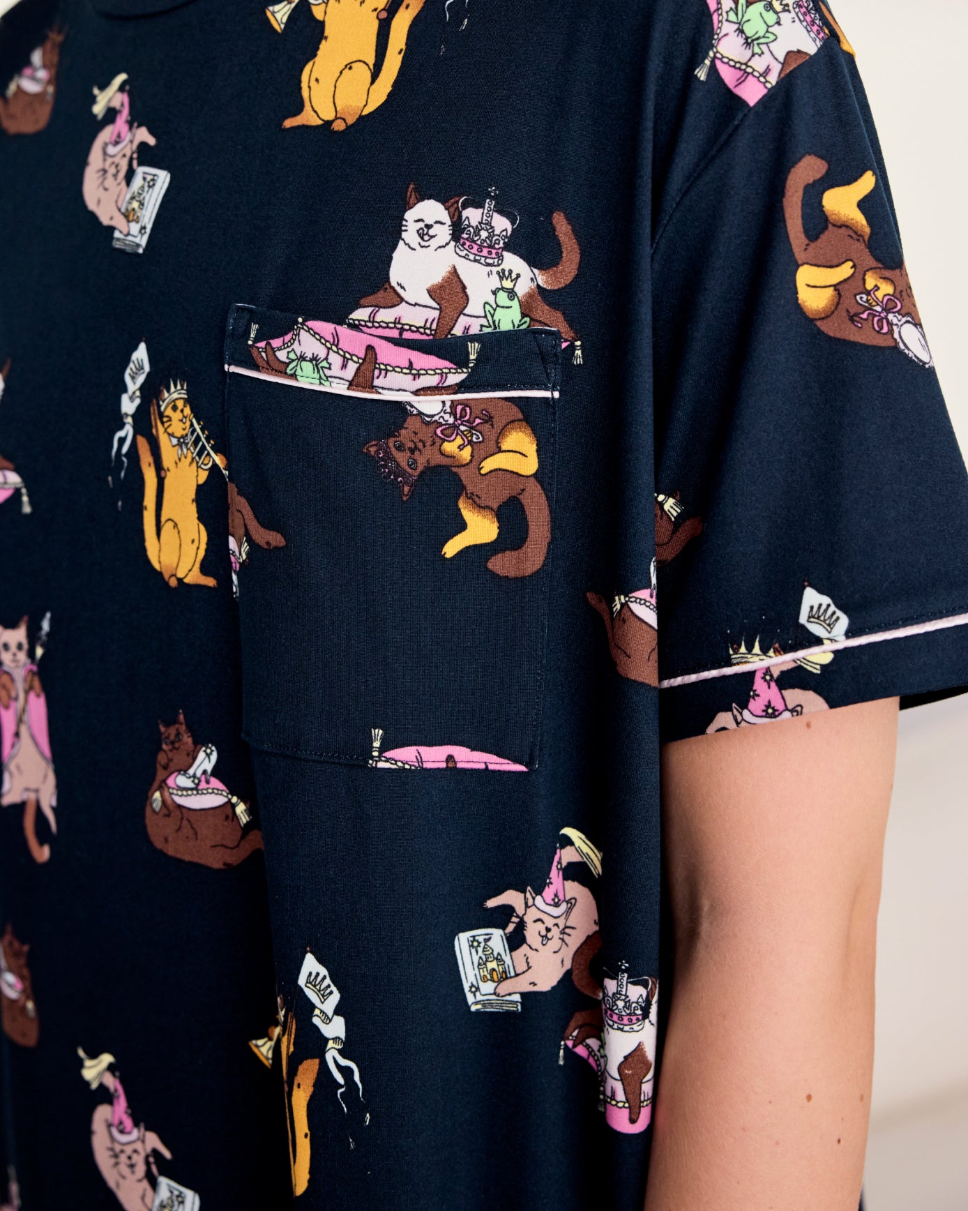 Princess Cats Print Nightshirt
