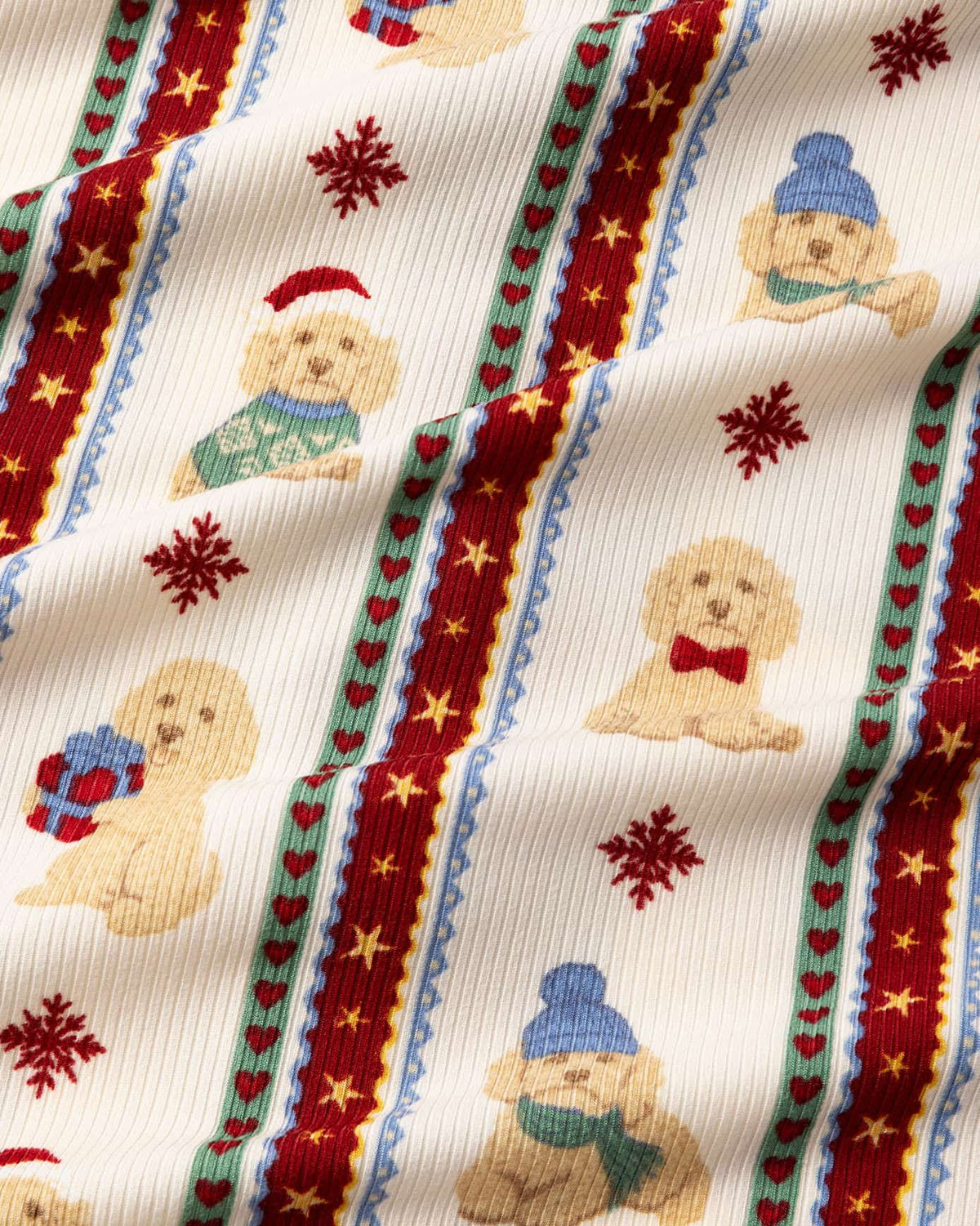 Christmas Chip the Cockapoo Stripe Print Short Pyjama Set