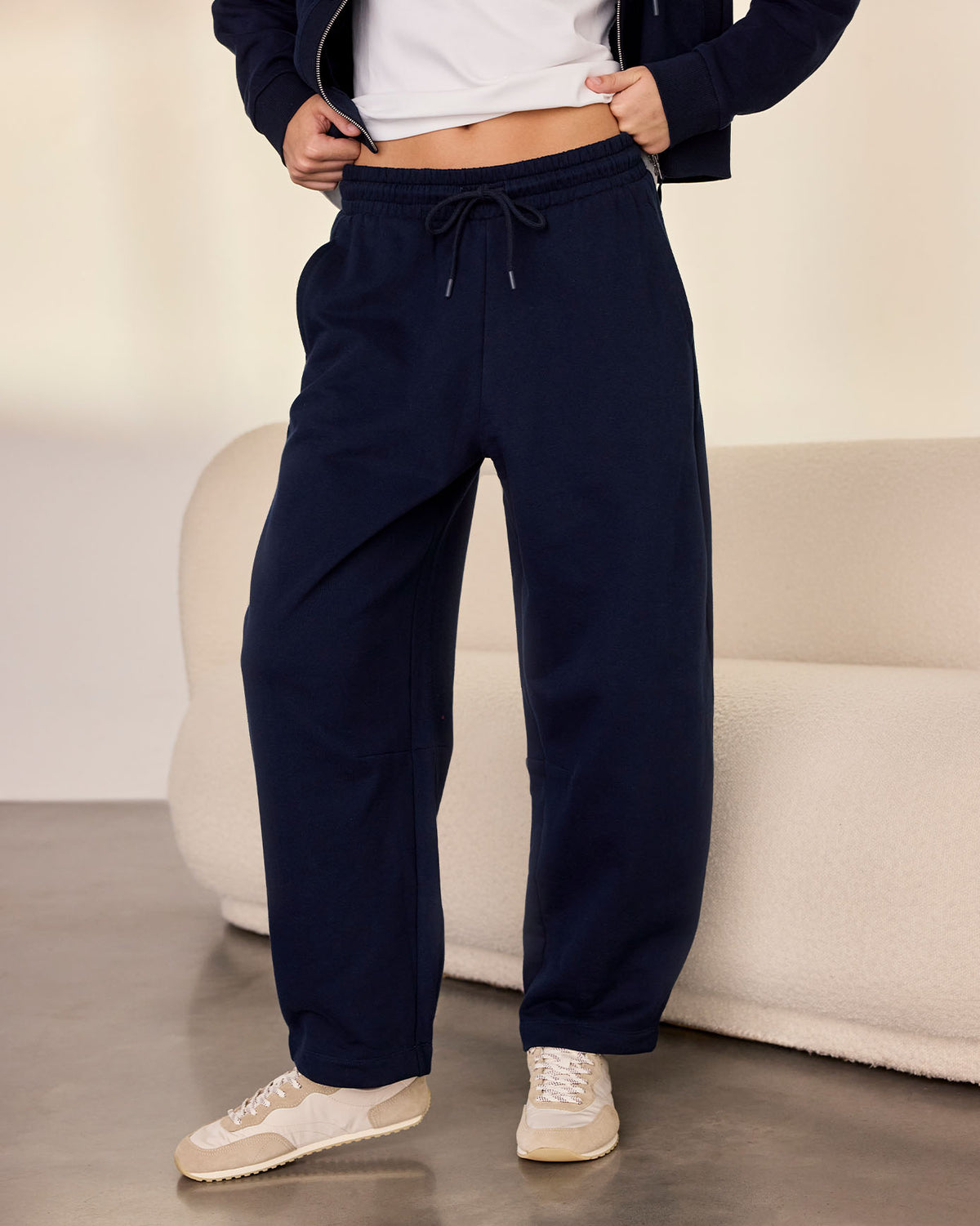 Organic Cotton Barrel Leg Joggers