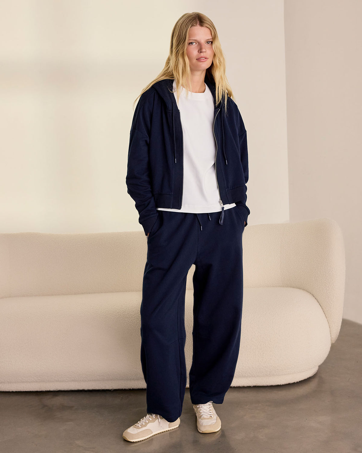 Organic Cotton Barrel Leg Joggers