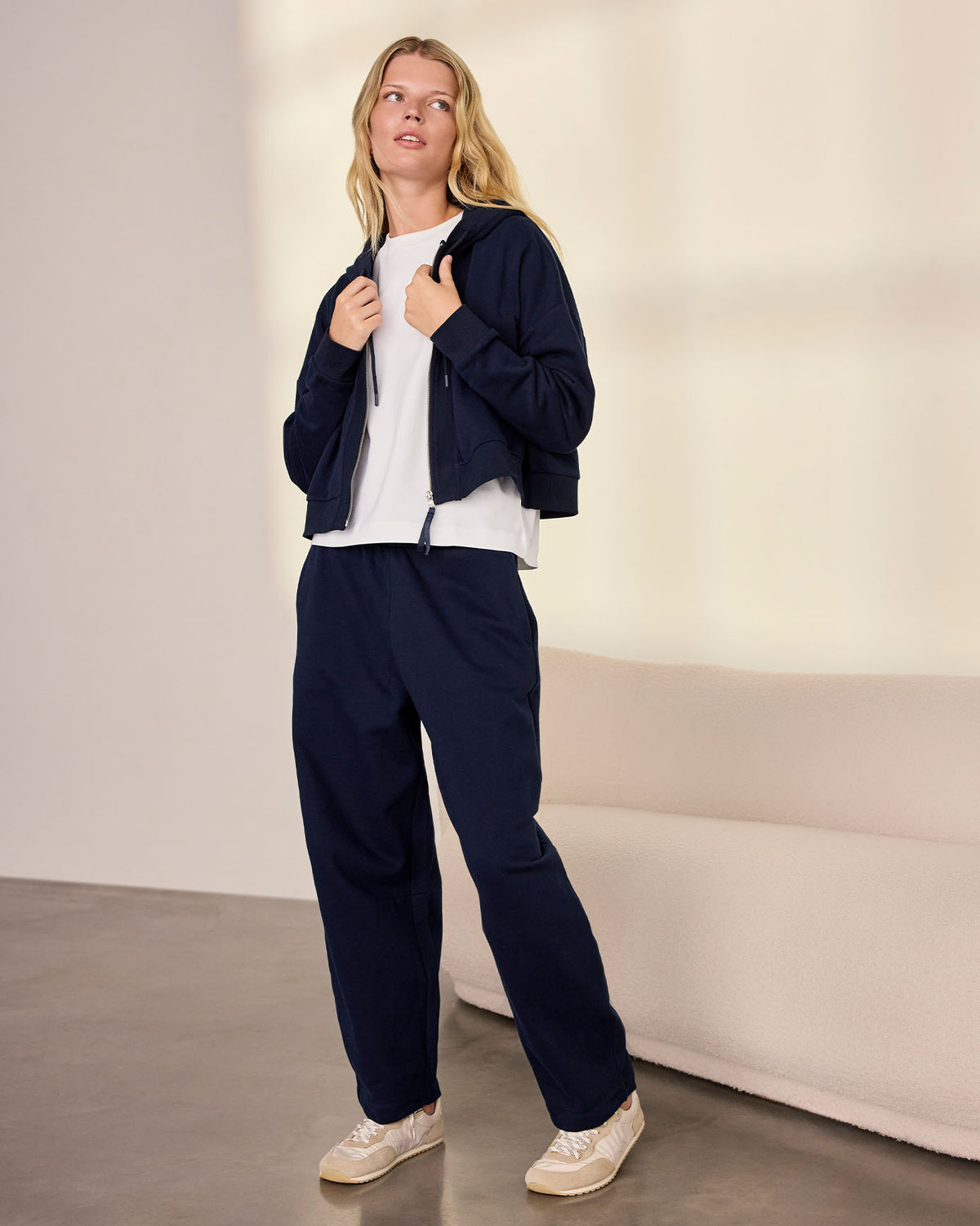 Organic Cotton Barrel Leg Joggers