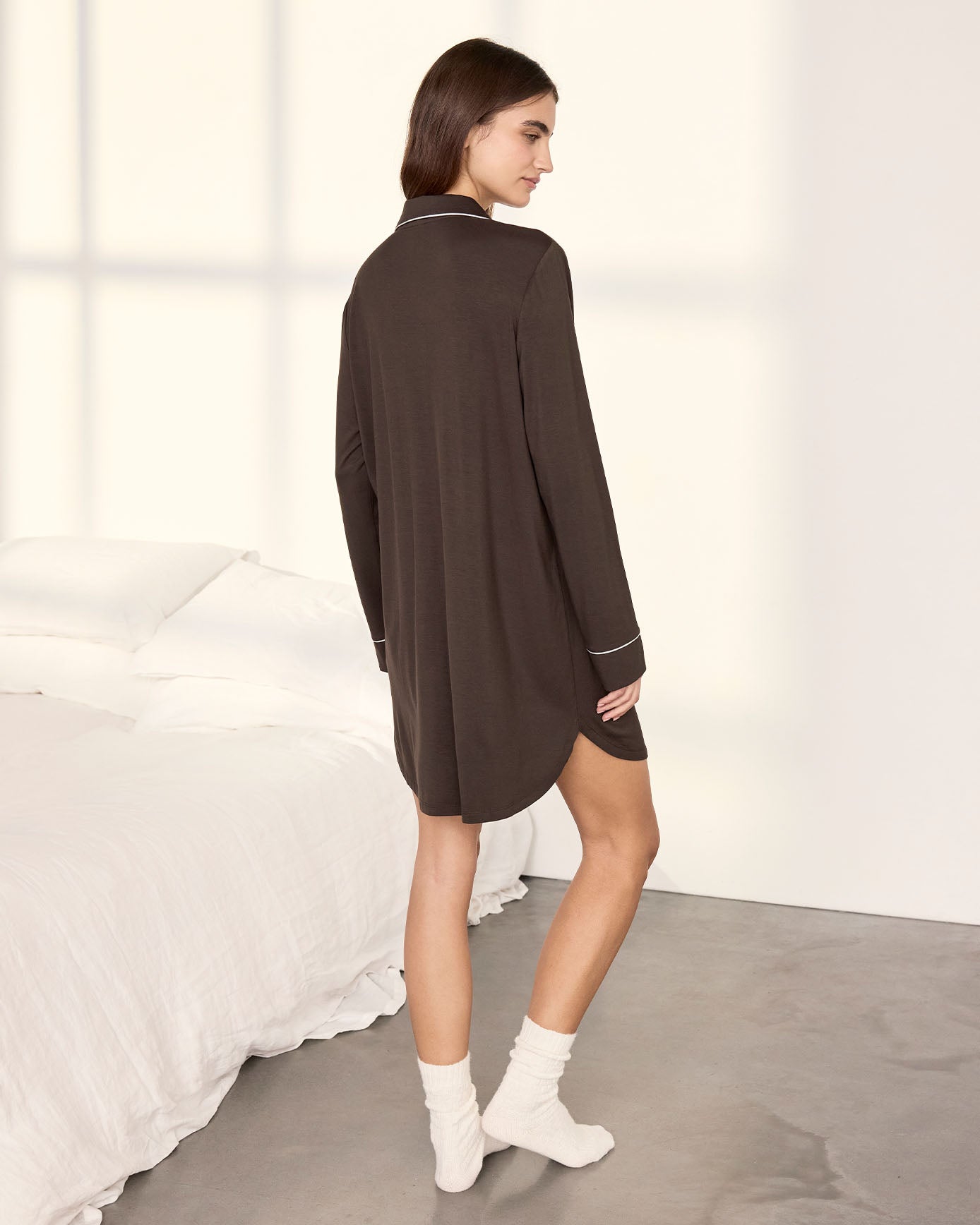 TENCEL™ Modal Nightshirt - Brown