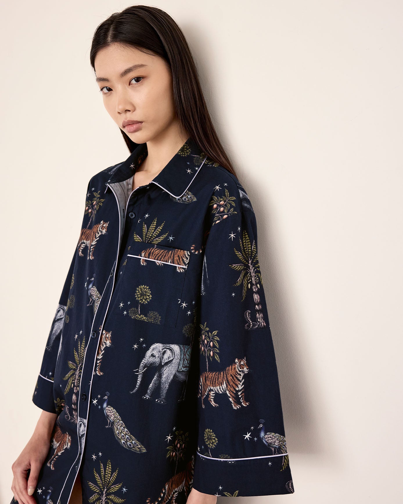 Organic Cotton Twilight Safari Print Nightshirt