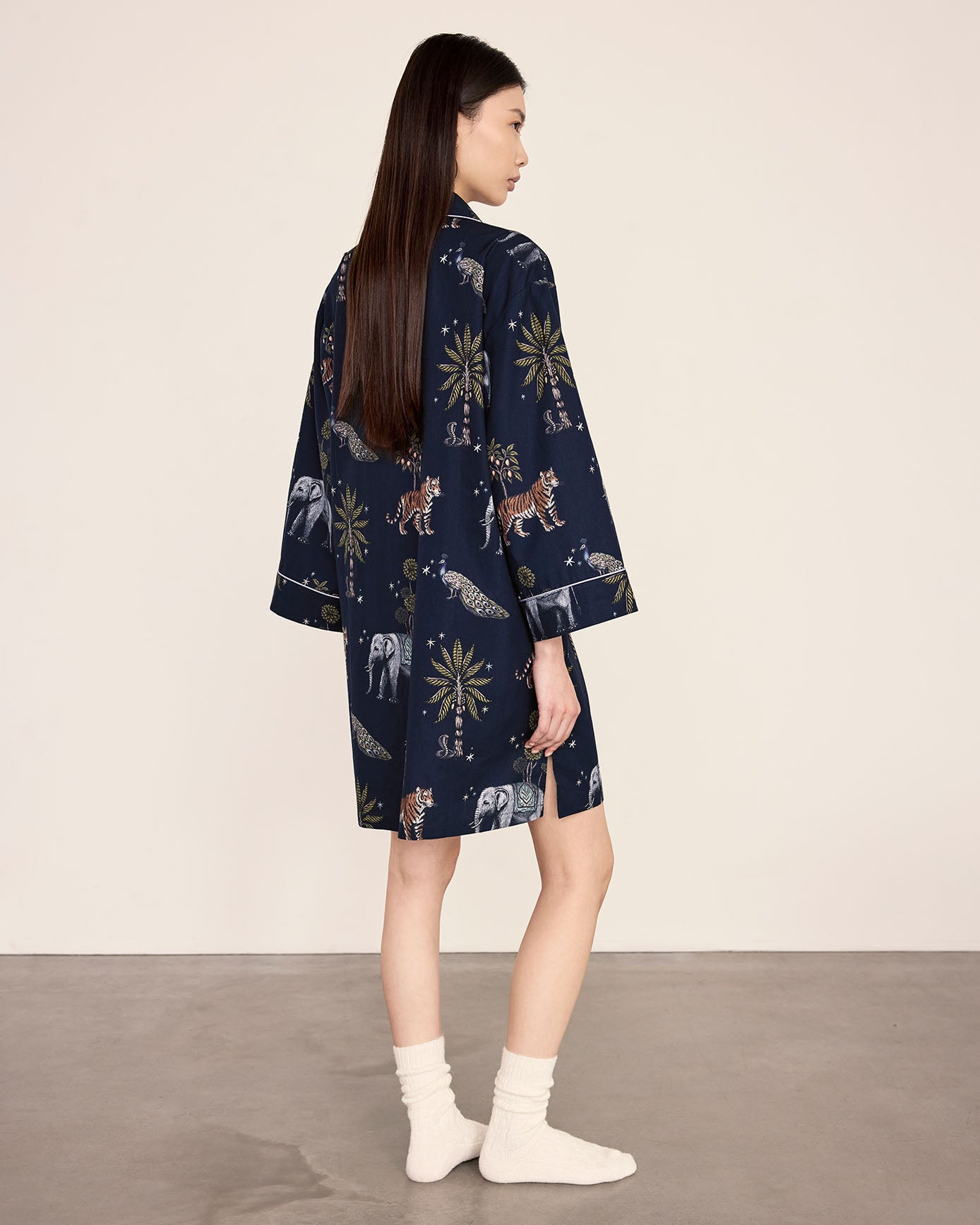 Organic Cotton Twilight Safari Print Nightshirt