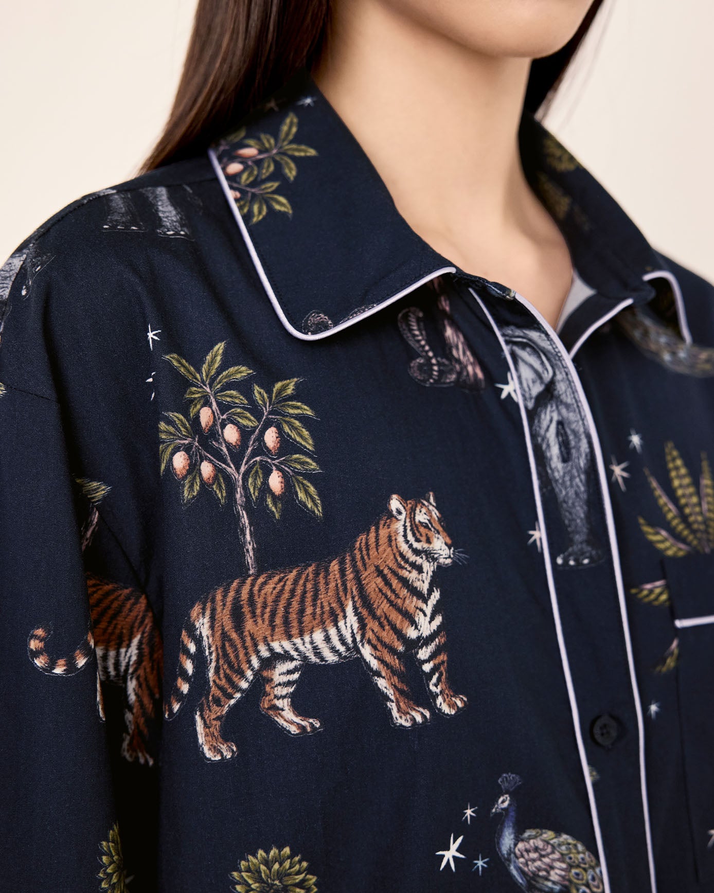Organic Cotton Twilight Safari Print Nightshirt