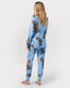 Maternity Lotus Tiger Print Long Pyjama Set - Blue